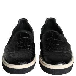 Black Leather Loafers Slippers Casual Shoes