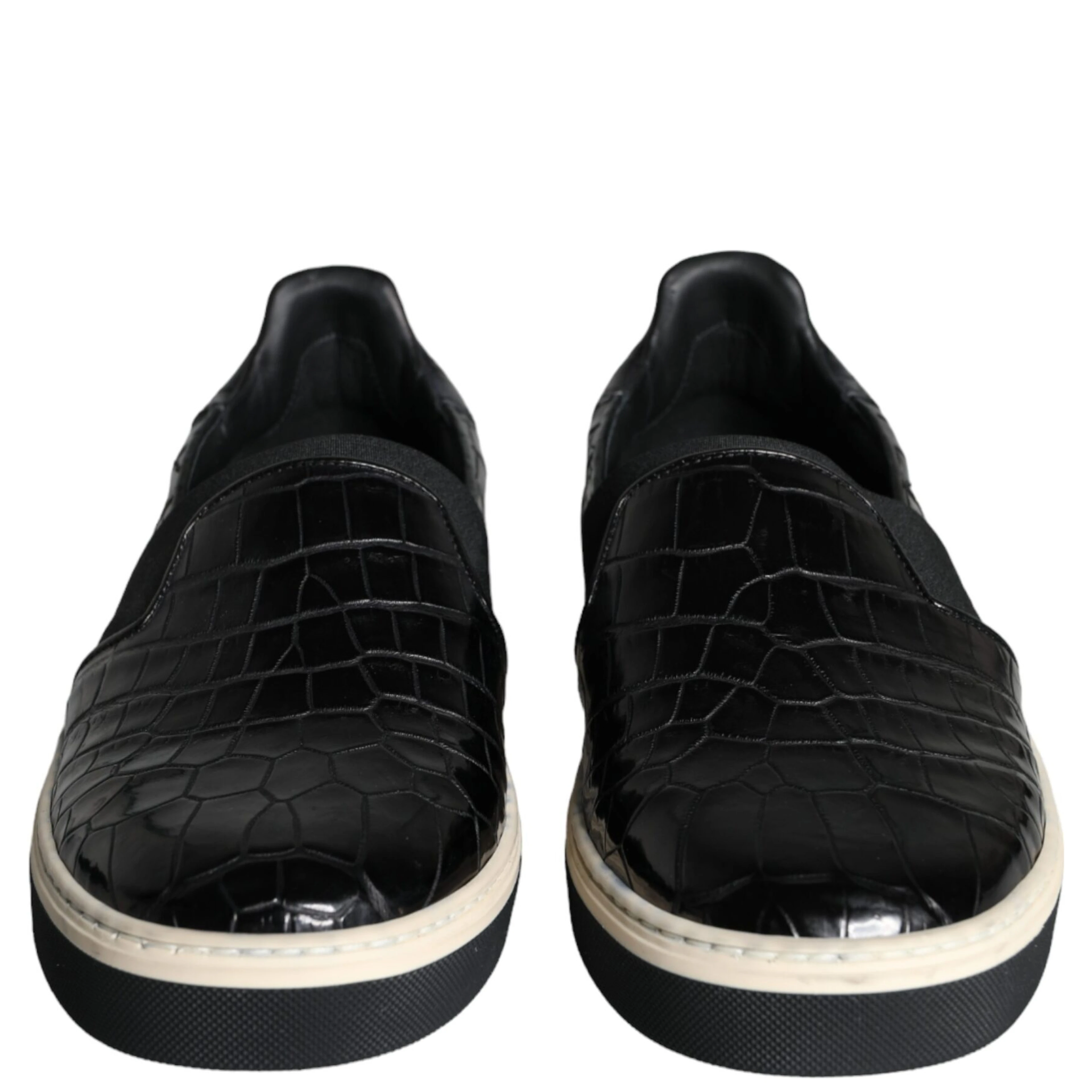 Black Leather Loafers Slippers Casual Shoes