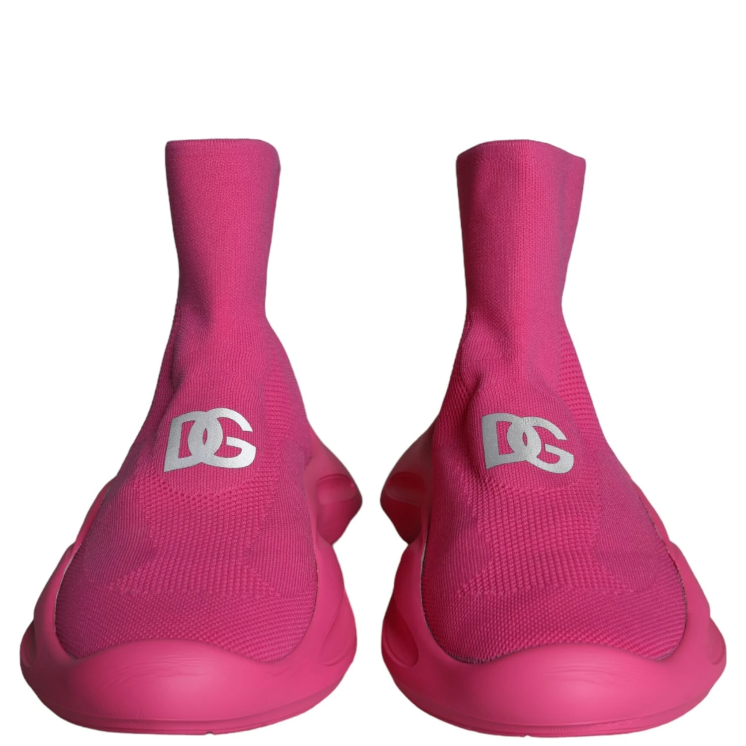 Pink Logo Print Slip On Socks Sneakers Shoes
