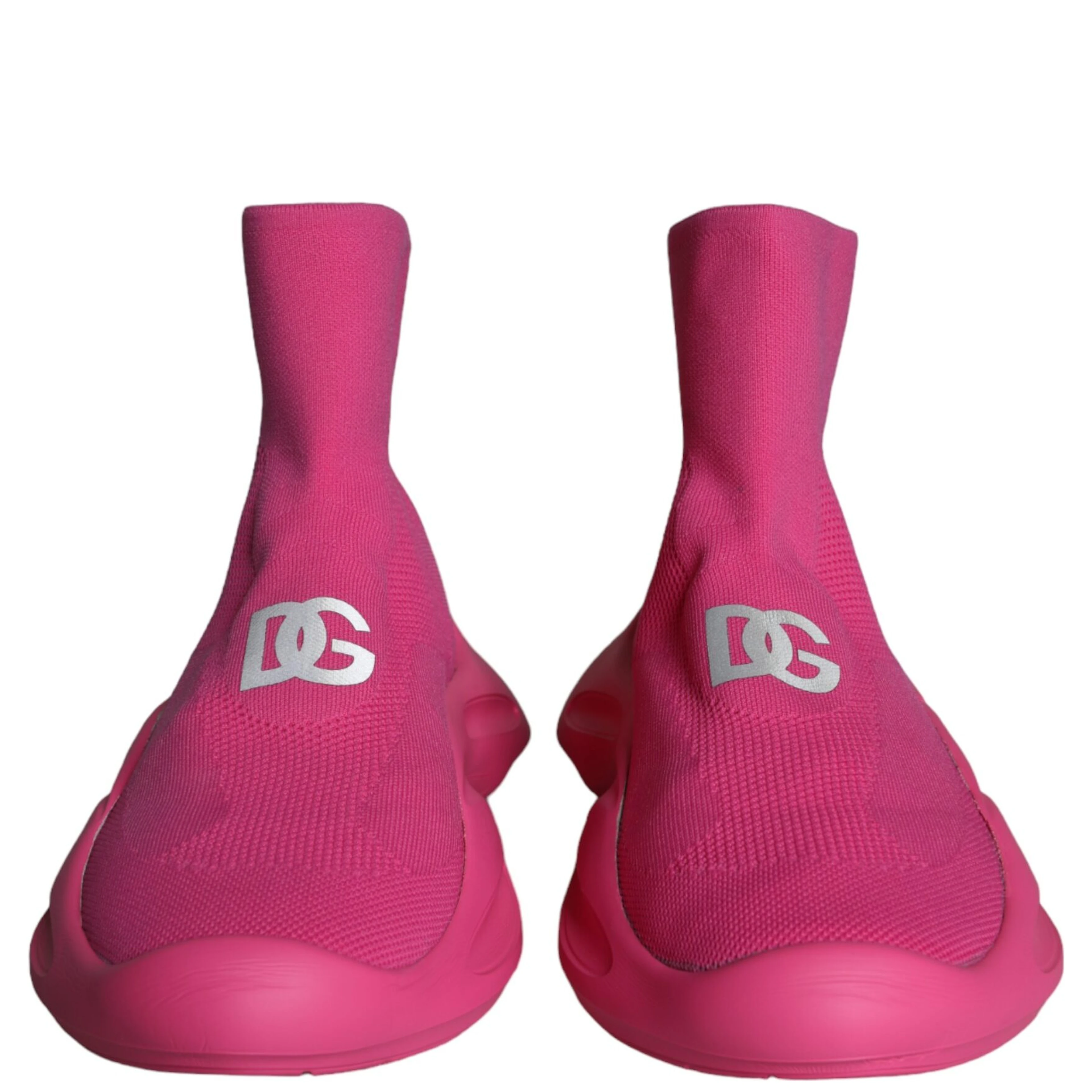Pink Logo Print Slip On Socks Sneakers Shoes