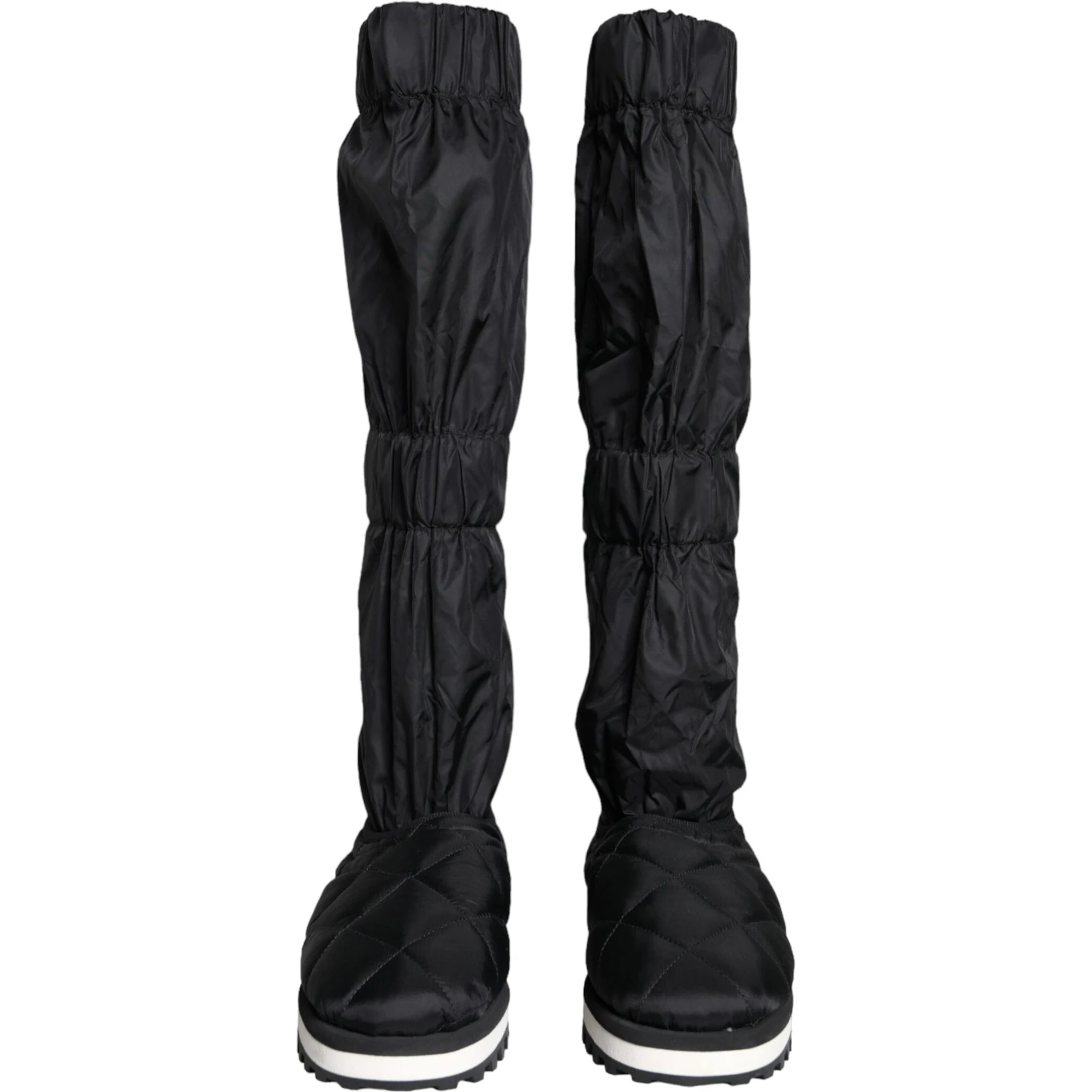 Black Quilted High Top Boots Sneakers Shoes