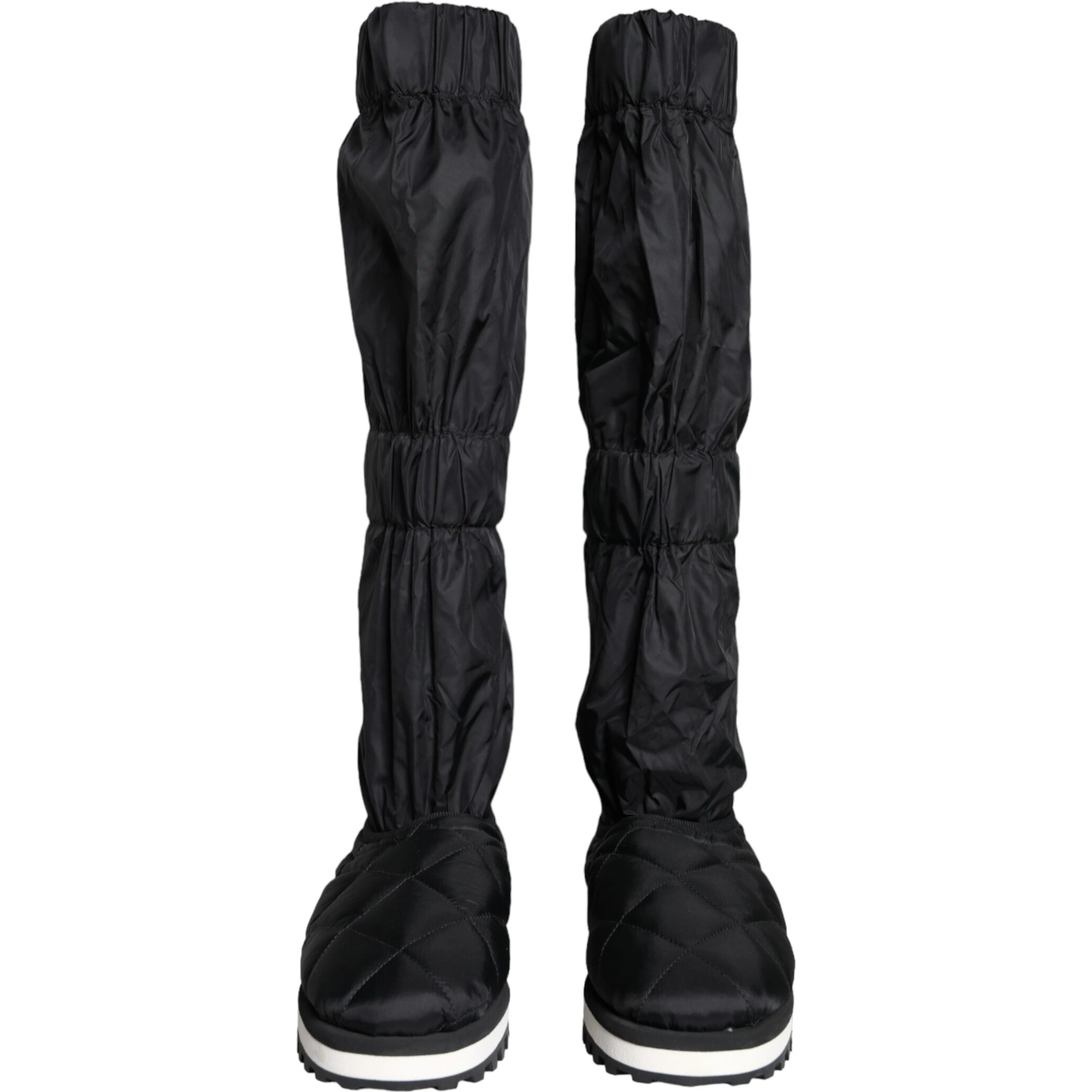 Black Quilted High Top Boots Sneakers Shoes
