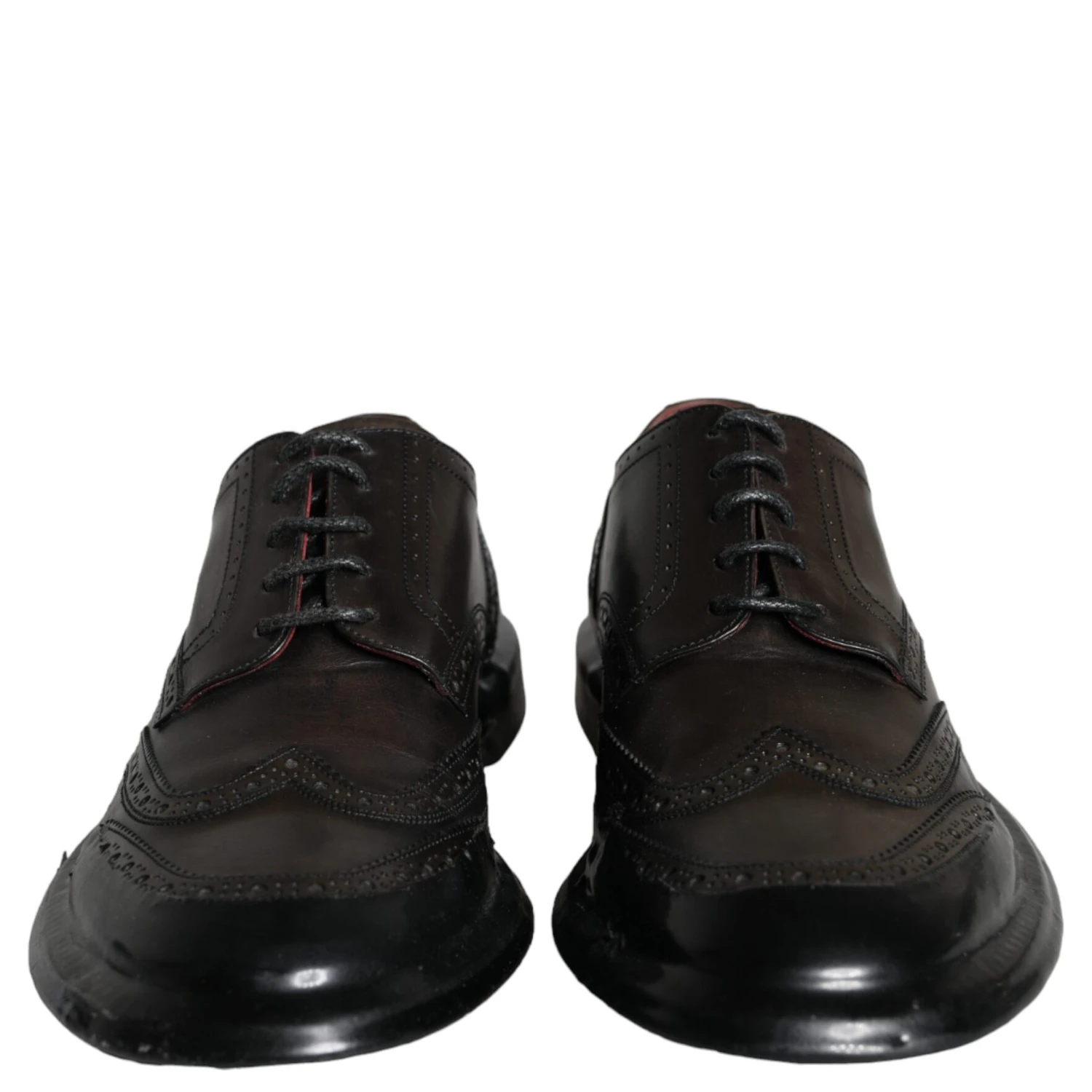 Black Leather Oxford Wingtip Formal Men Shoes