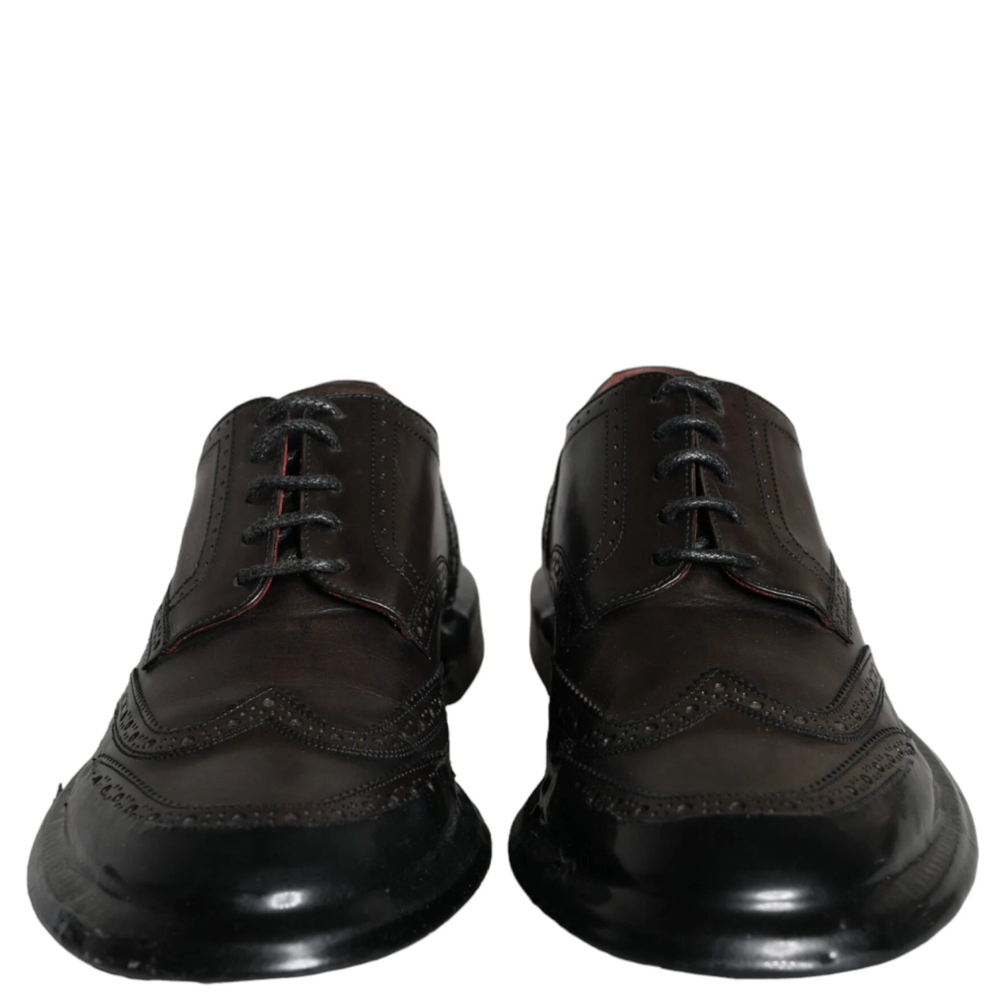 Black Leather Oxford Wingtip Formal Men Shoes