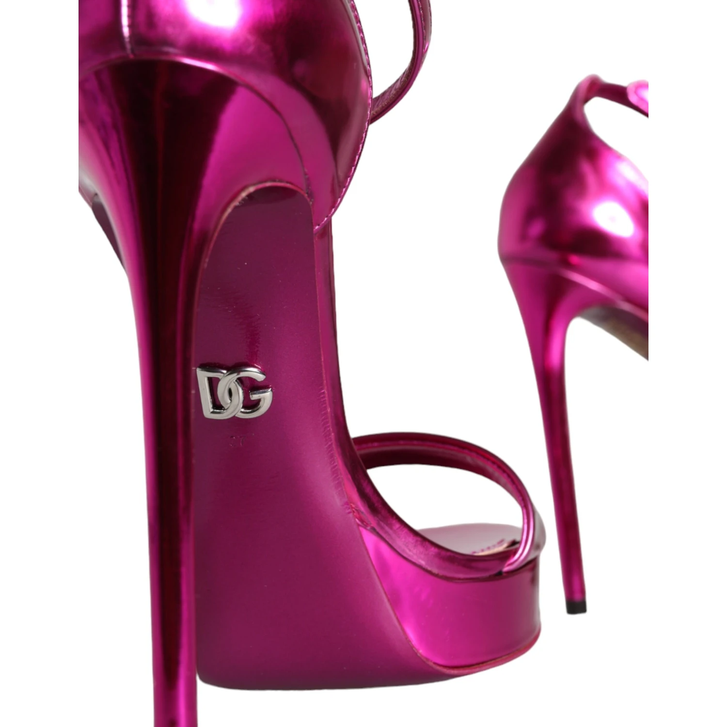 Fuchsia KEIRA Heels Ankle Strap Sandals Shoes