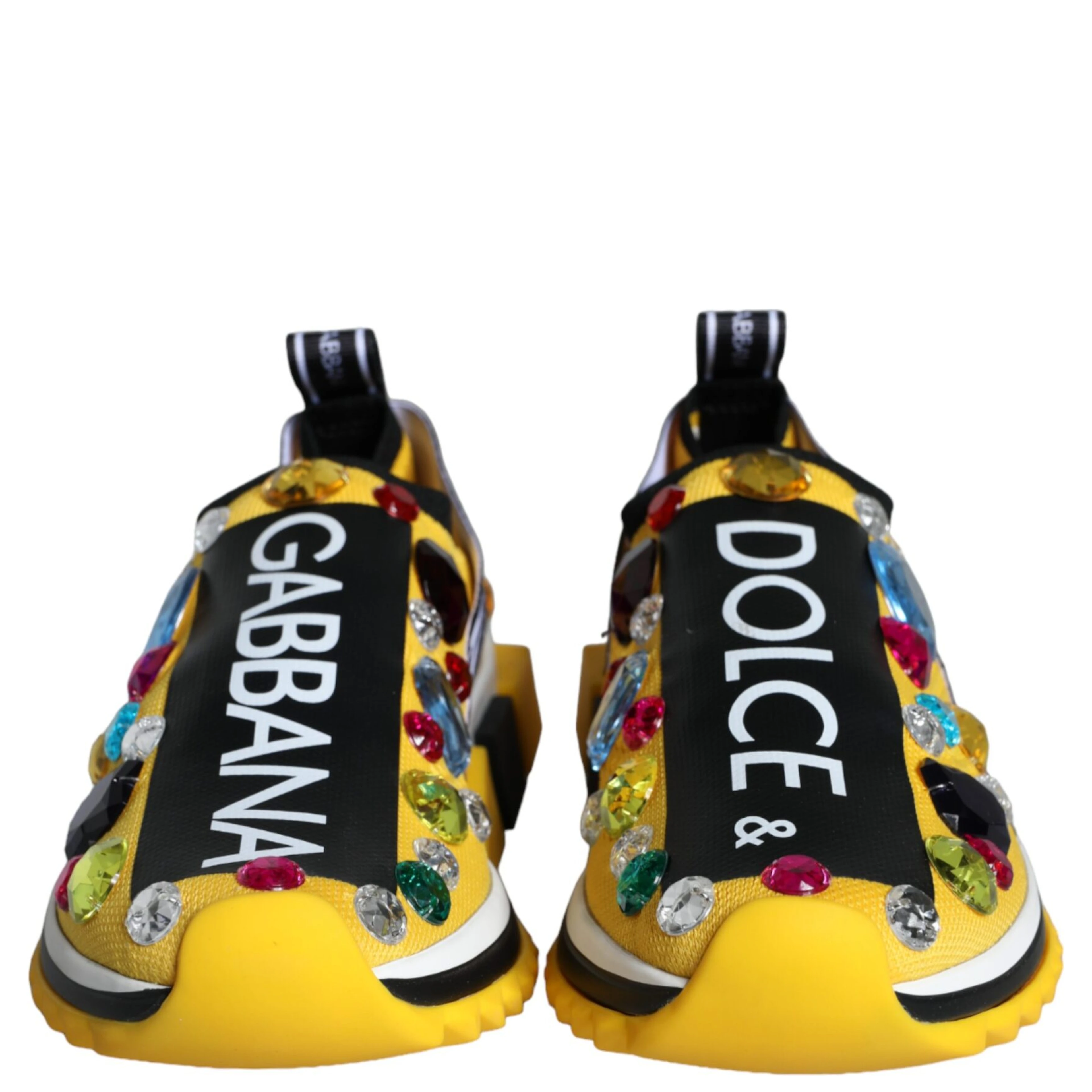 Yellow Sorrento Crystals Sneakers Womens Shoes