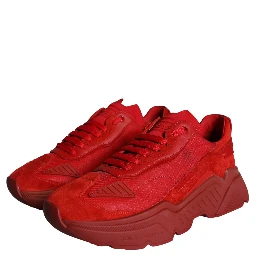 Red Leather Daymaster Low Top Sneakers Shoes