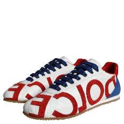 Multicolor Leather Logo Casual Sneakers Shoes