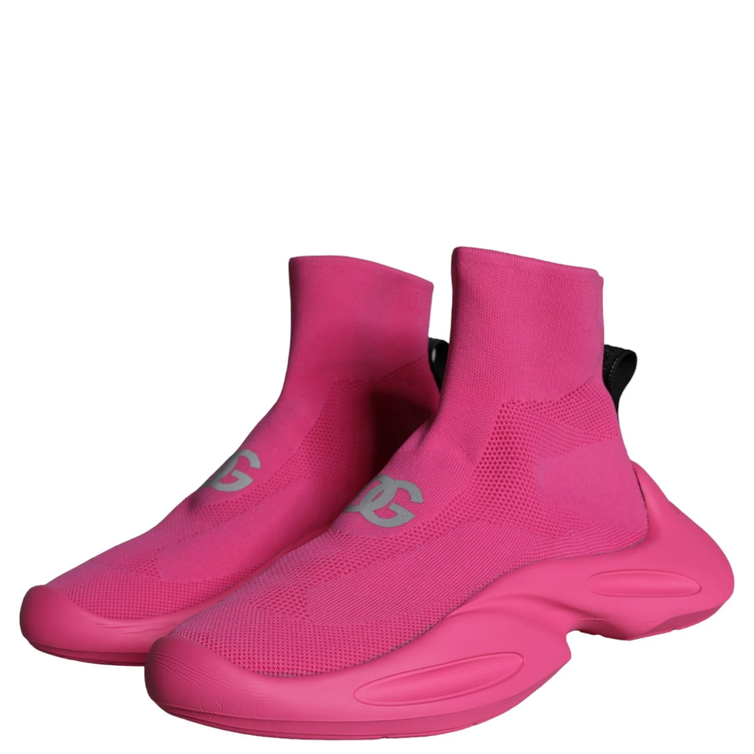 Pink Logo Print Slip On Socks Sneakers Shoes