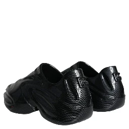 Black Foiled Rubber Toy Low Top Men Sneakers Shoes