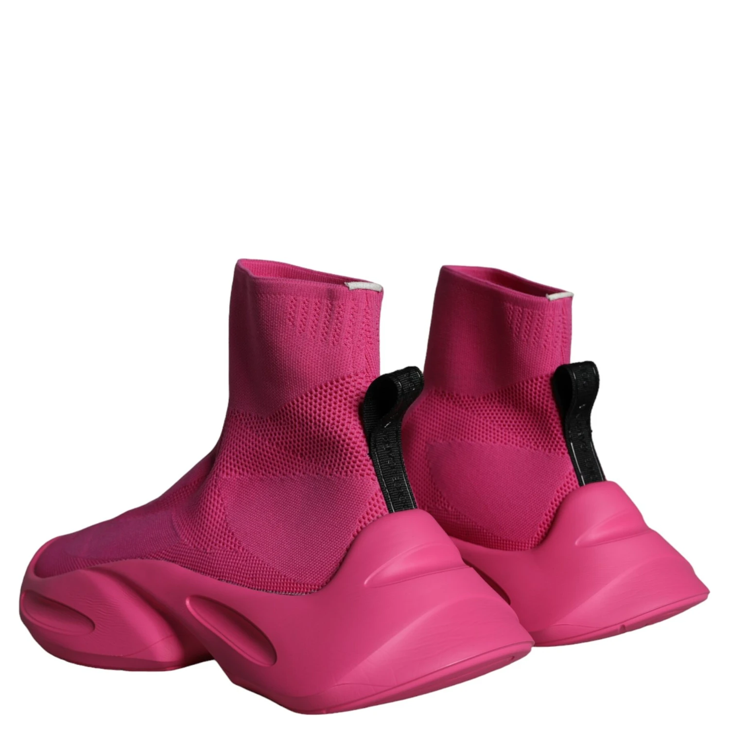 Pink Logo Print Slip On Socks Sneakers Shoes