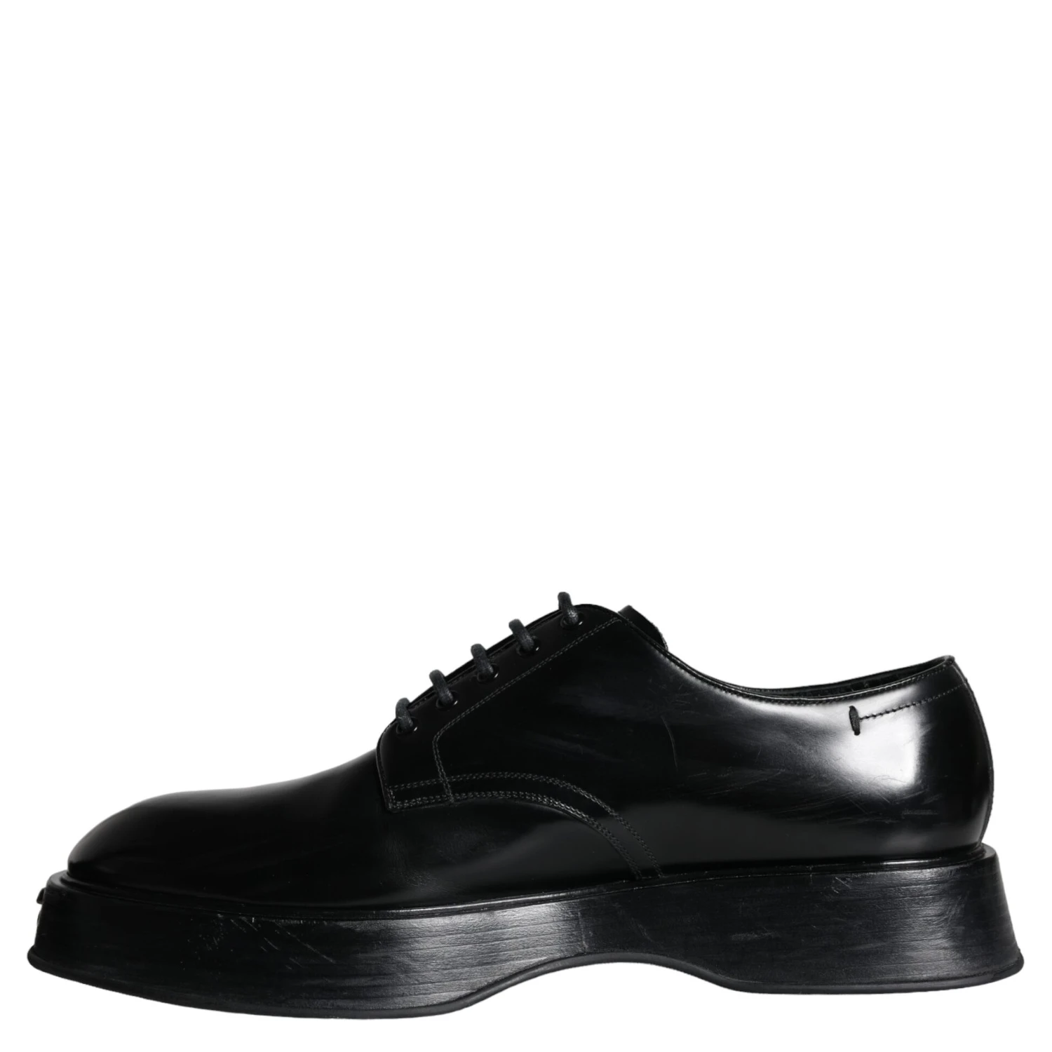 Black Calf Leather Derby Formal Dress Shoes