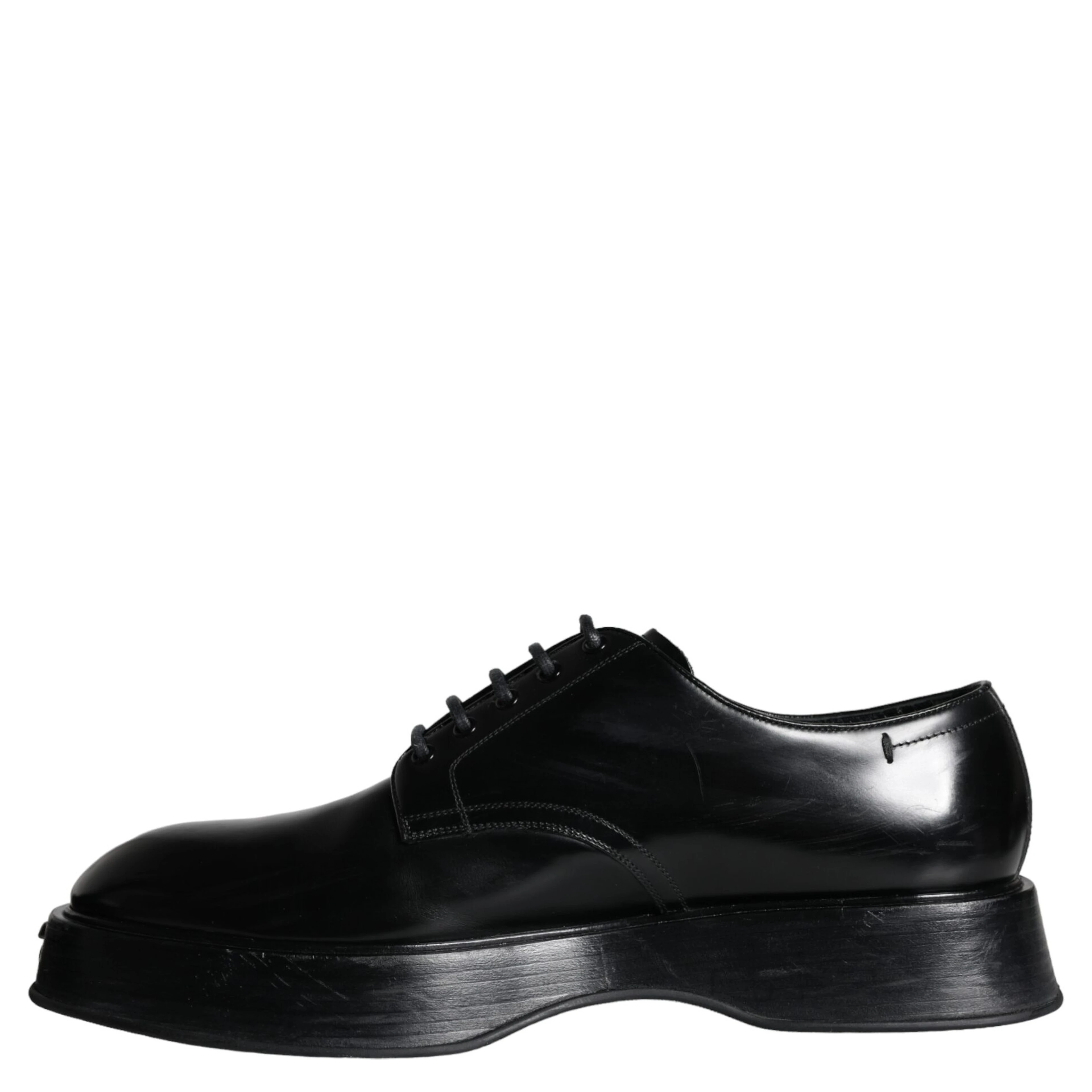 Black Calf Leather Derby Formal Dress Shoes