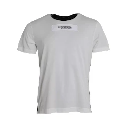 Black White Camouflage Round Neck T-shirt