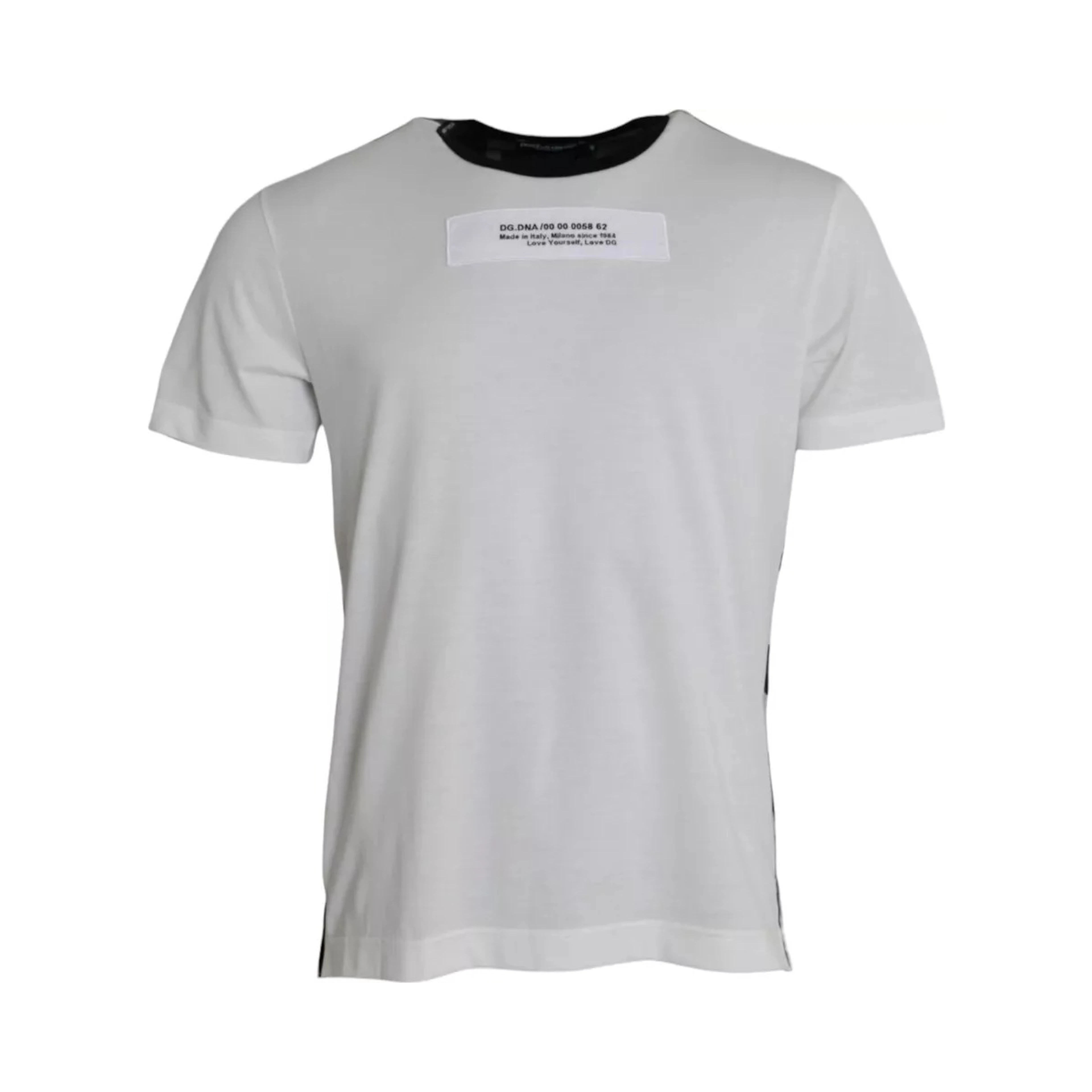 Black White Camouflage Round Neck T-shirt