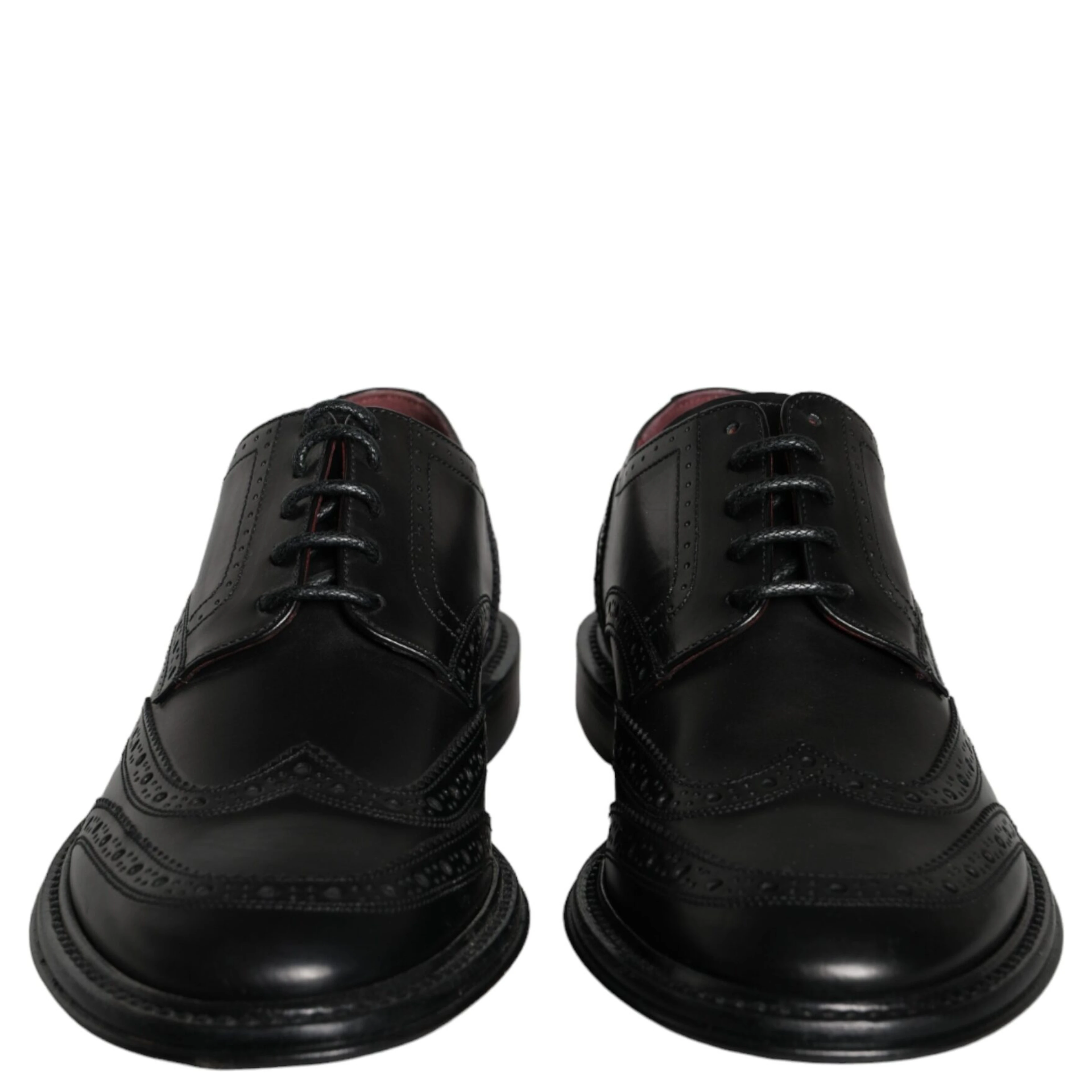 Black Leather Oxford Wingtip Formal Men Shoes
