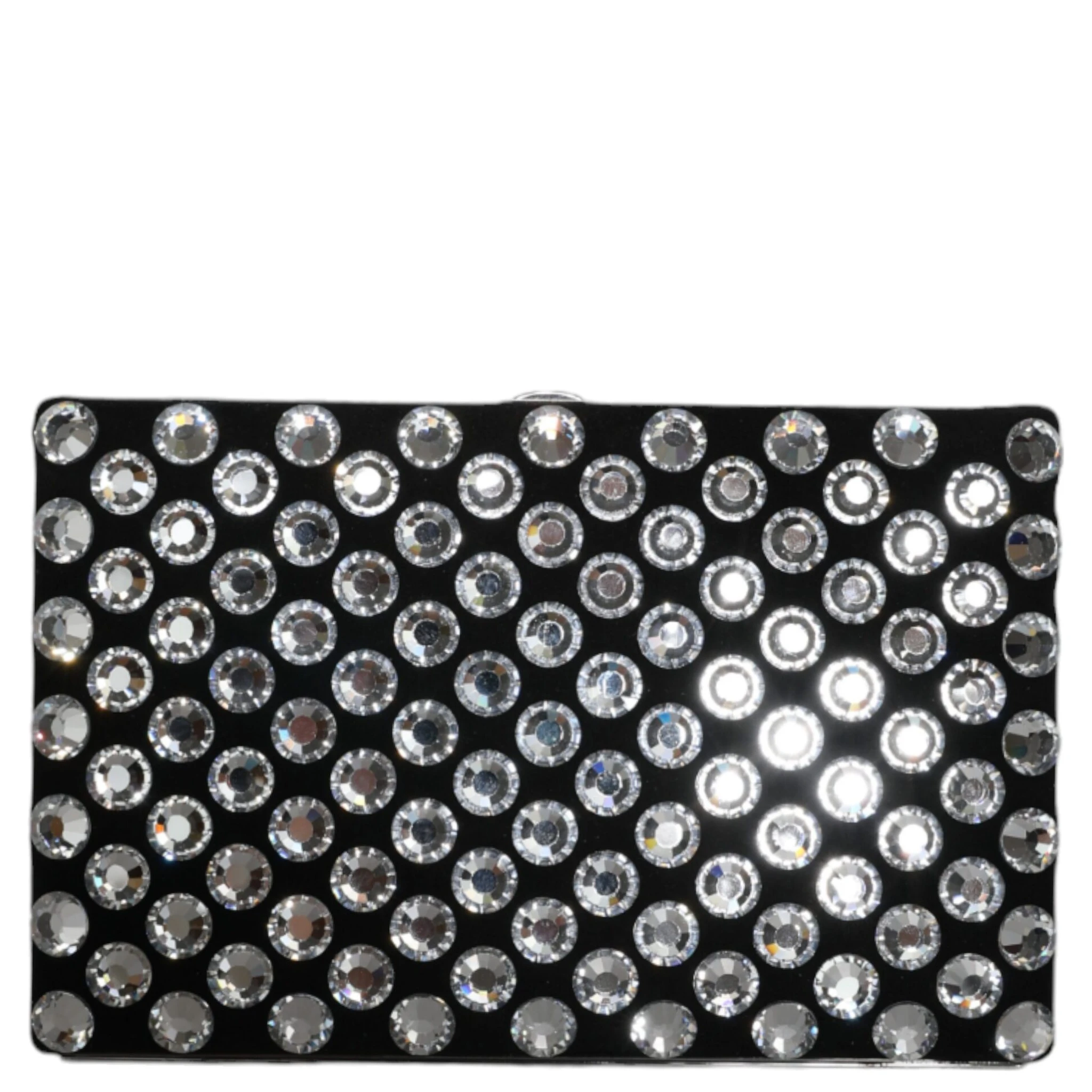 Black Velvet Crystal Clutch Evening Party Purse Bag