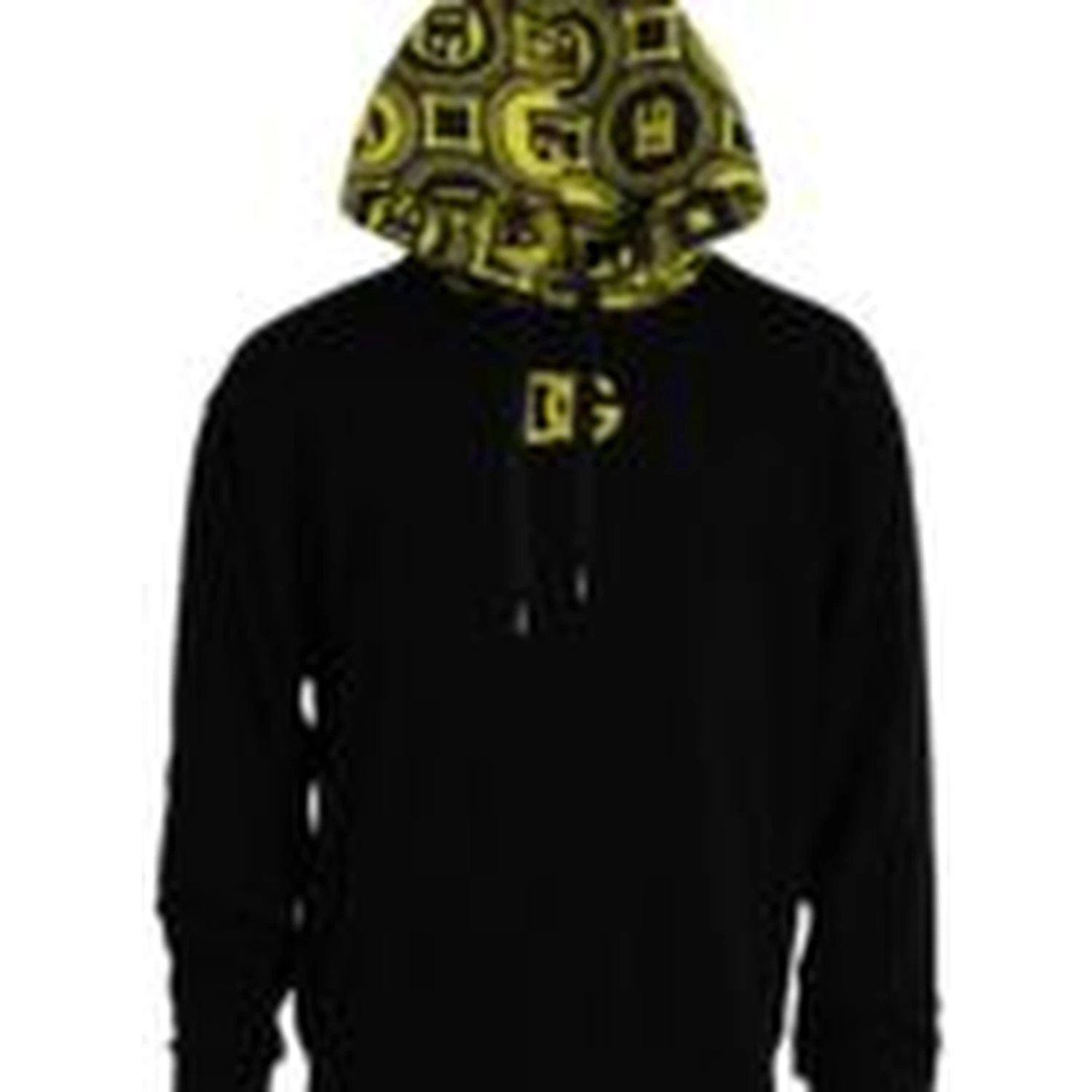 Black Logo Cotton Hooded Sweatshirt Sweater