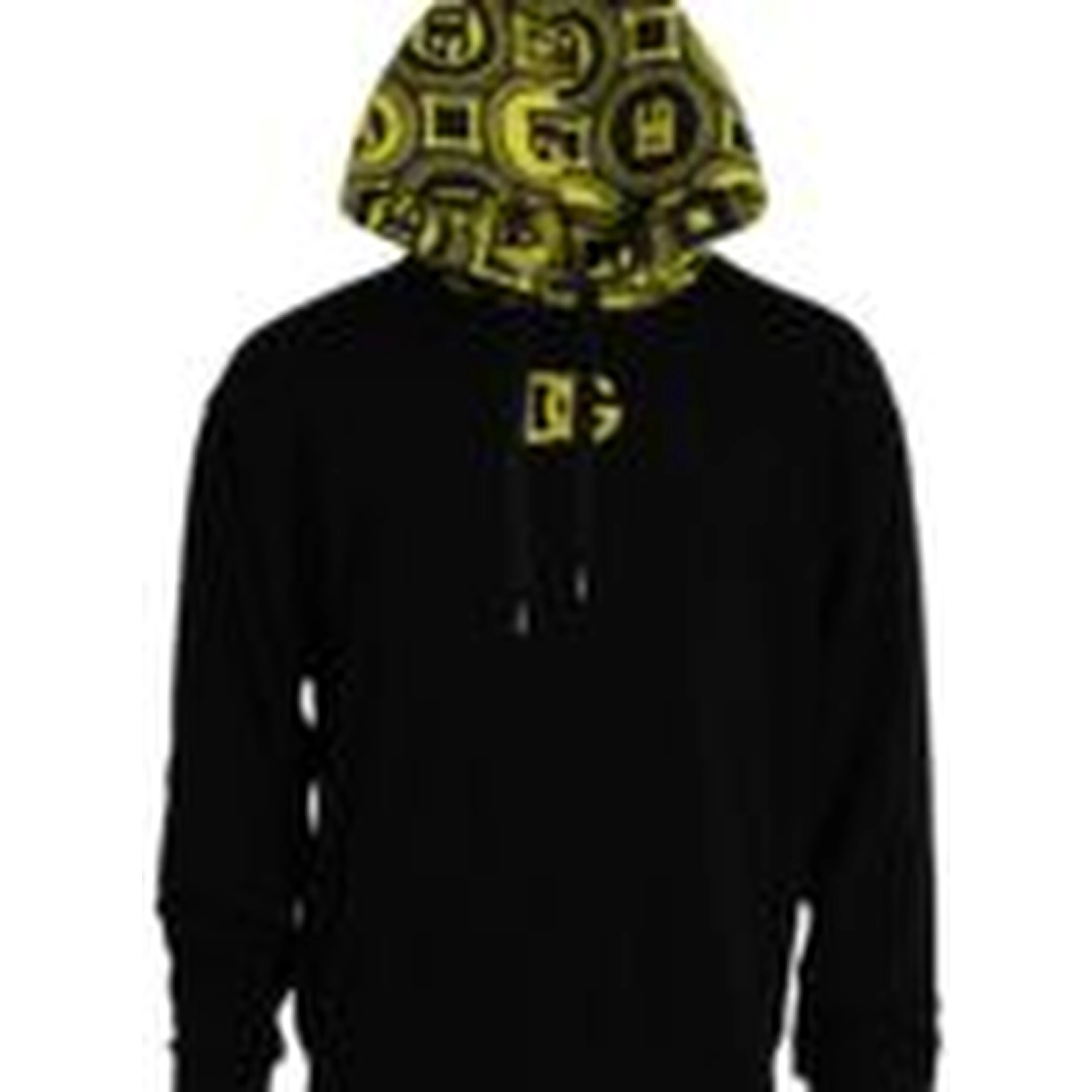 Black Logo Cotton Hooded Sweatshirt Sweater