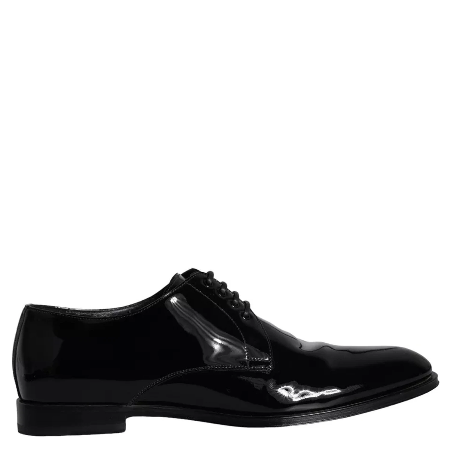 Black Calfskin Leather Derby Men Dress Shoes