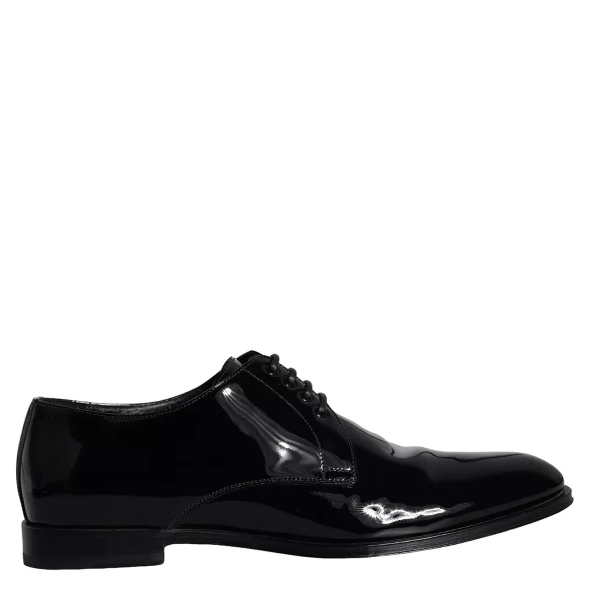 Black Calfskin Leather Derby Men Dress Shoes