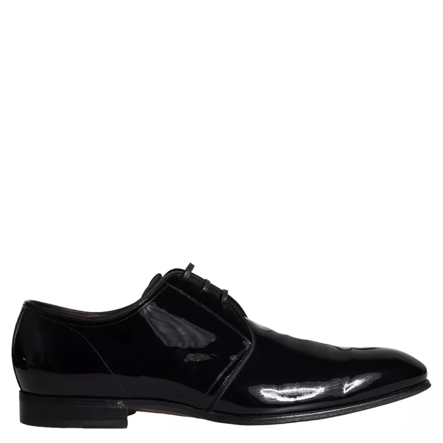 Black Patent Leather Derby Men Dress Shoes