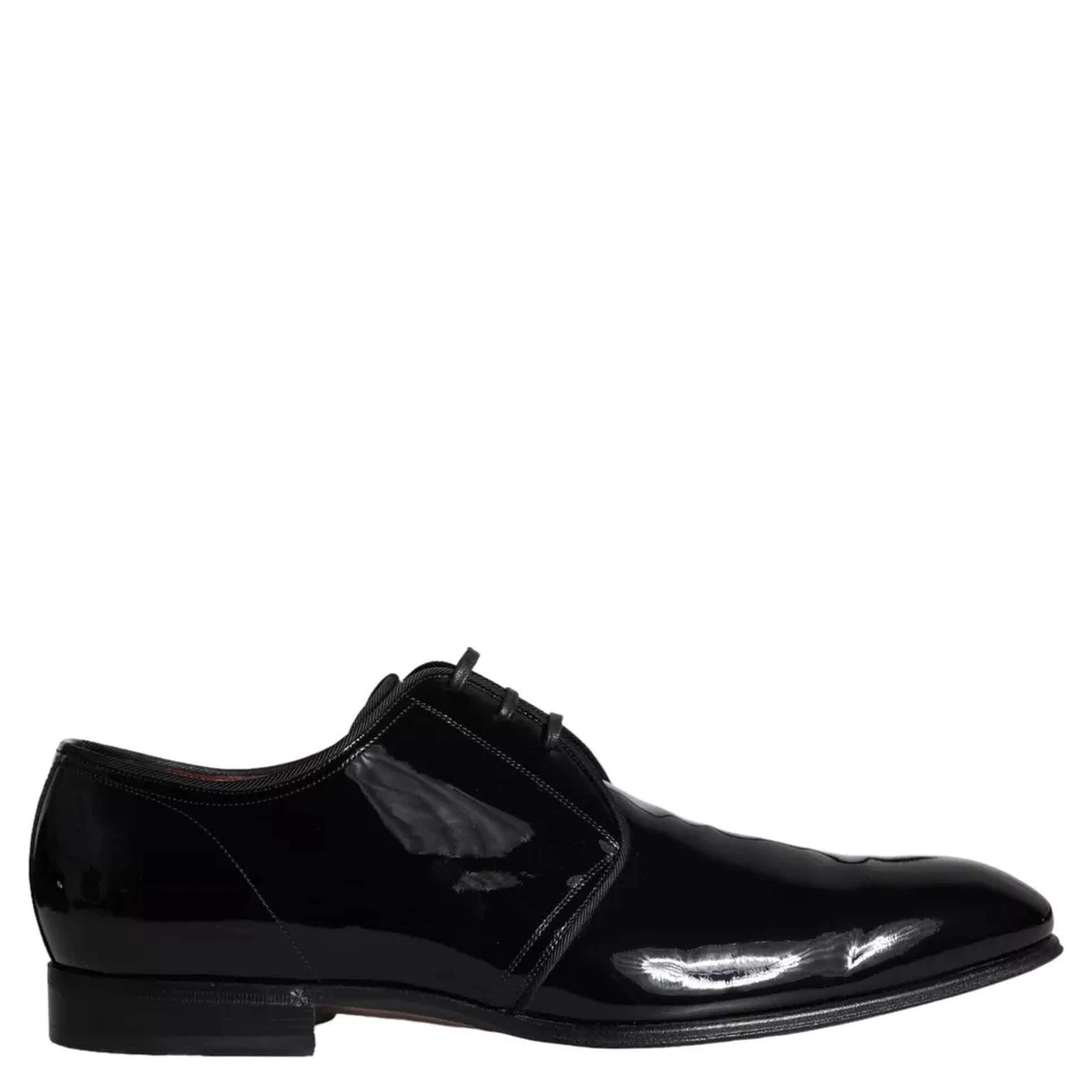 Black Patent Leather Derby Men Dress Shoes
