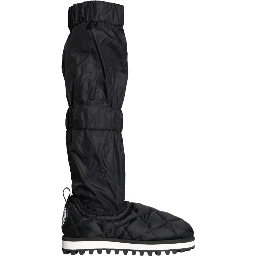 Black Quilted High Top Boots Sneakers Shoes