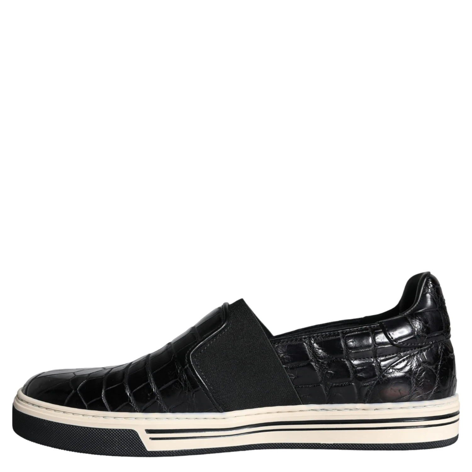 Black Leather Loafers Slippers Casual Shoes