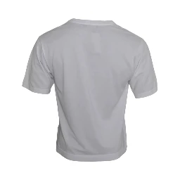 White Cotton DG Applique Men Casual T-shirt