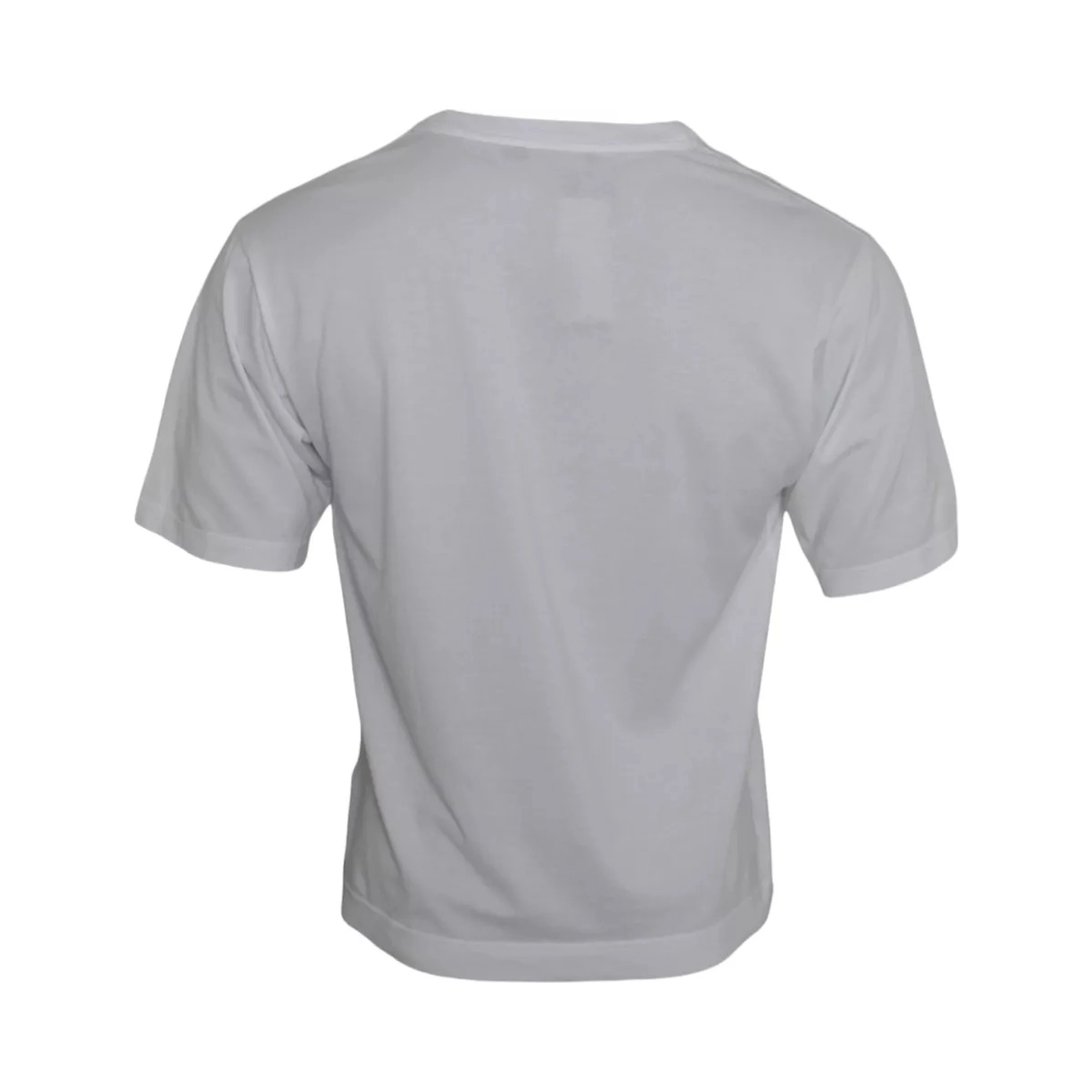 White Cotton DG Applique Men Casual T-shirt