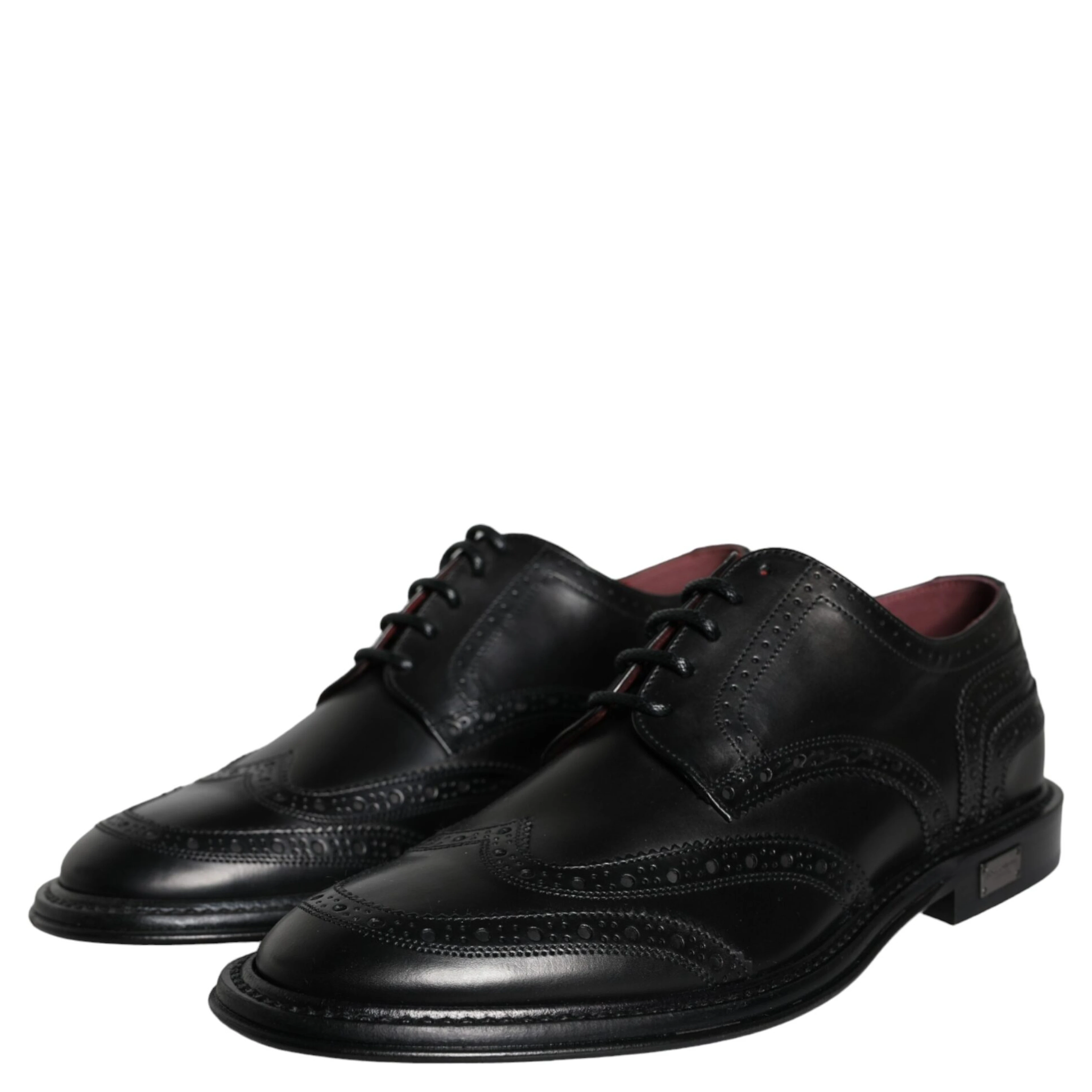 Black Leather Oxford Wingtip Formal Men Shoes