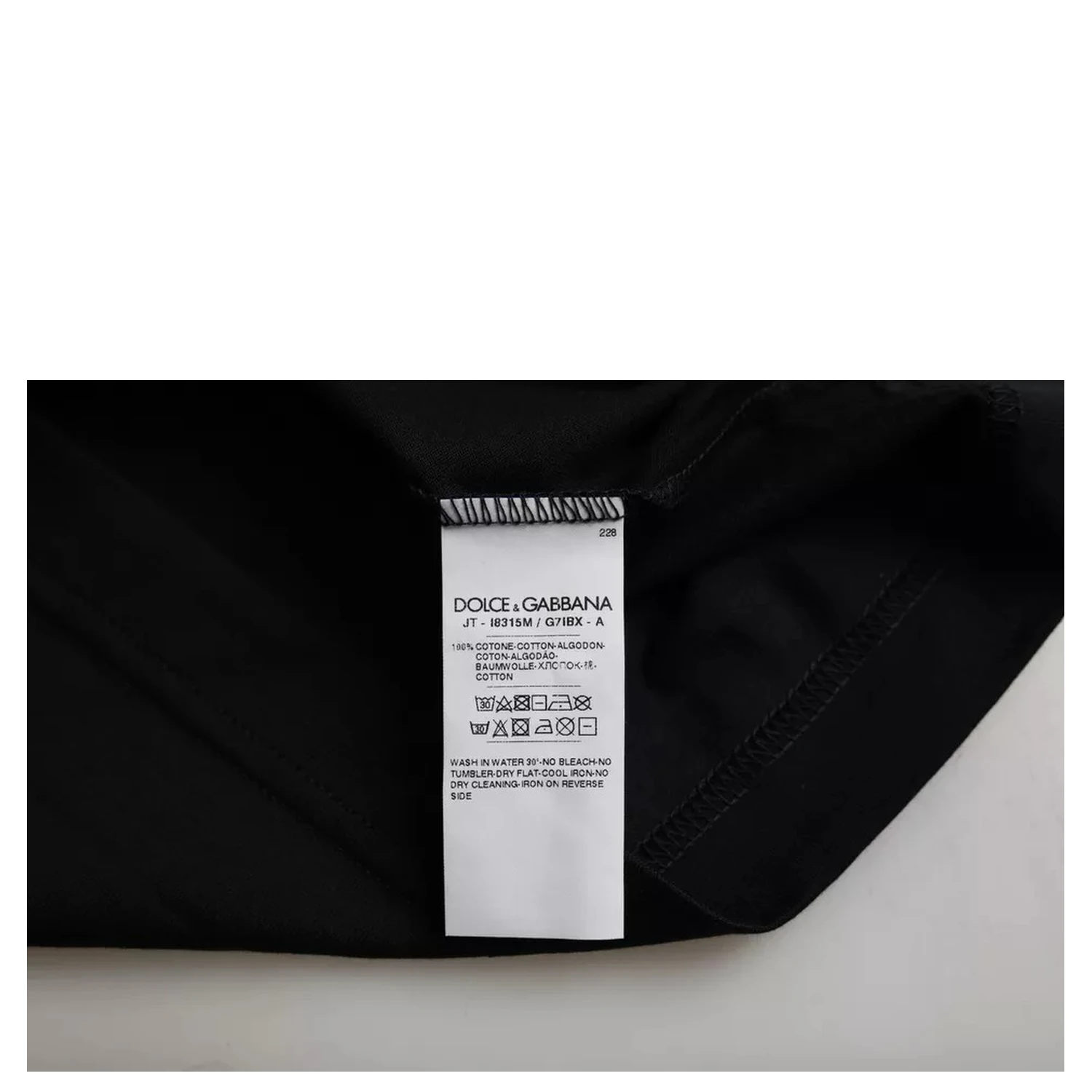 Black Cotton Round Neck Short Sleeves Men T-shirt