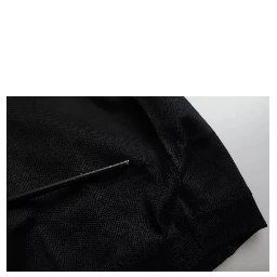 Black Silk Round Neck Short Sleeve T-shirt