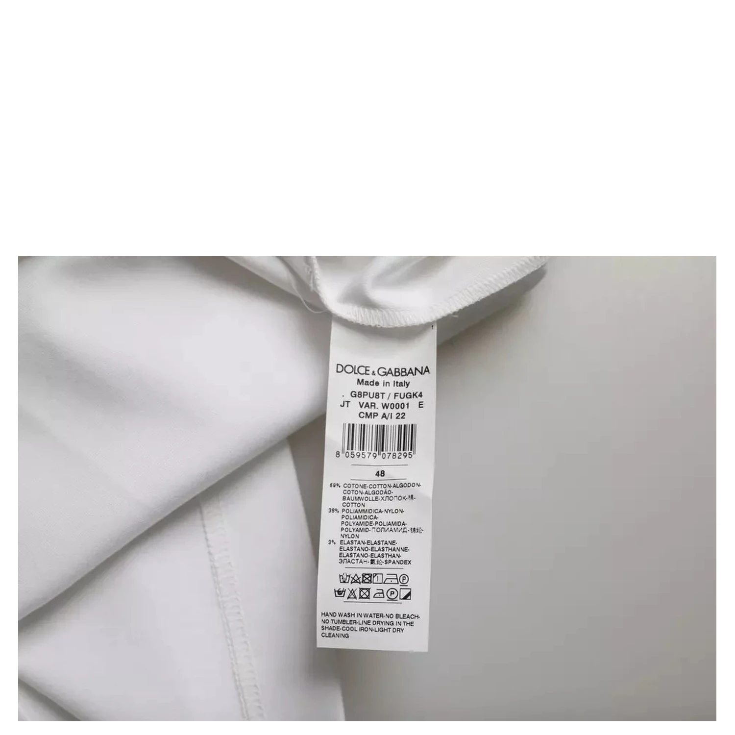 White Cotton Round Neck Short Sleeve T-shirt
