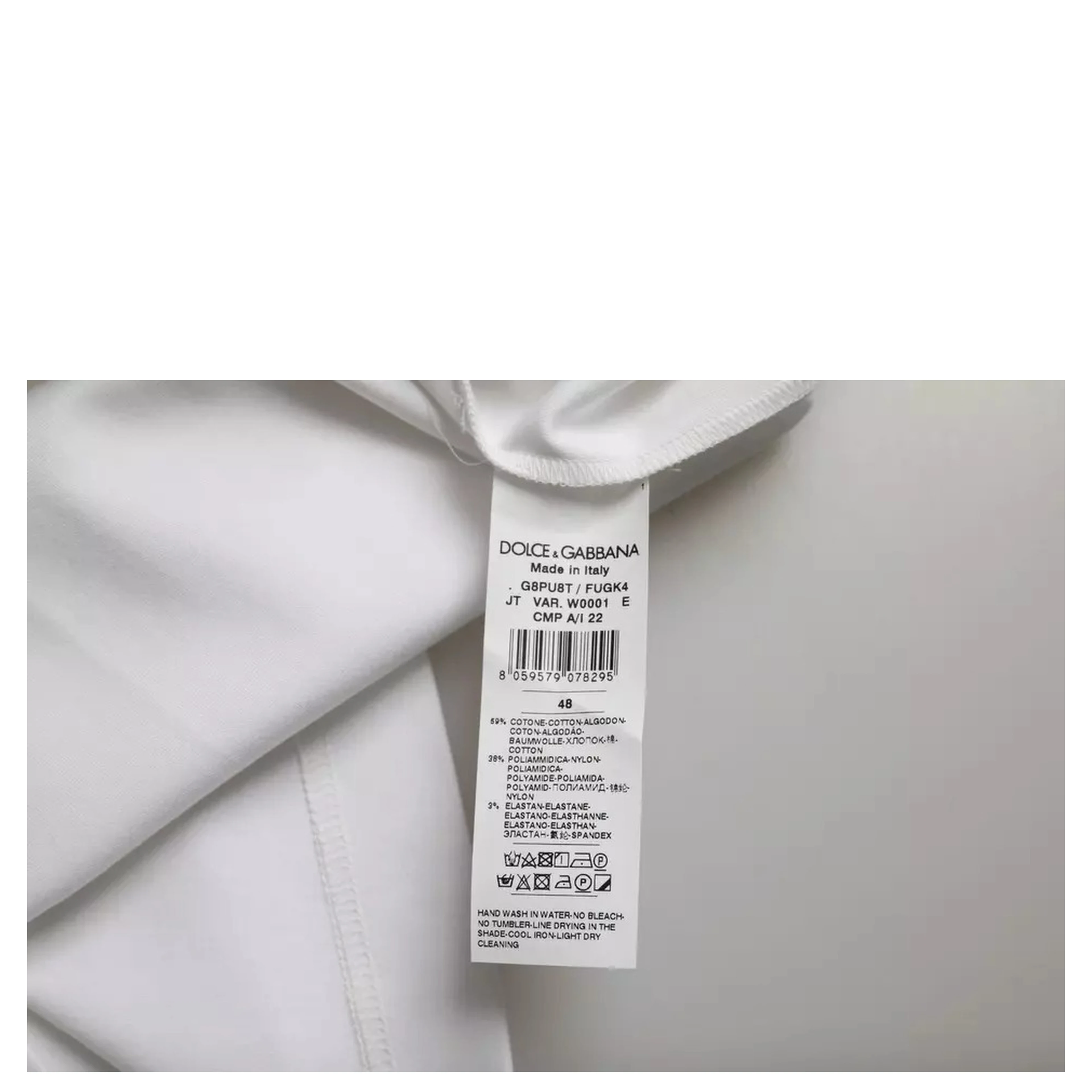 White Cotton Round Neck Short Sleeve T-shirt