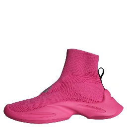 Pink Logo Print Slip On Socks Sneakers Shoes