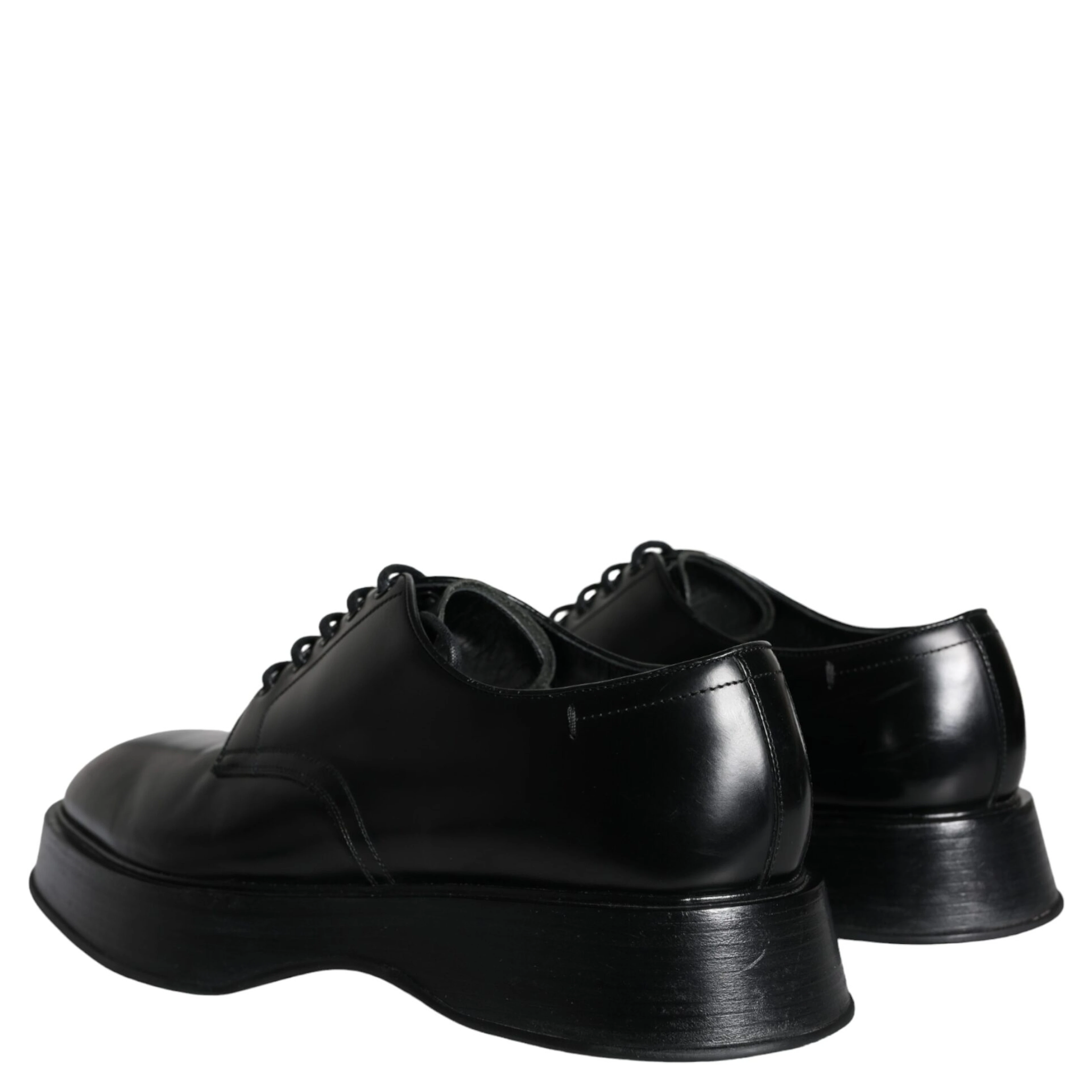 Black Calf Leather Derby Formal Dress Shoes