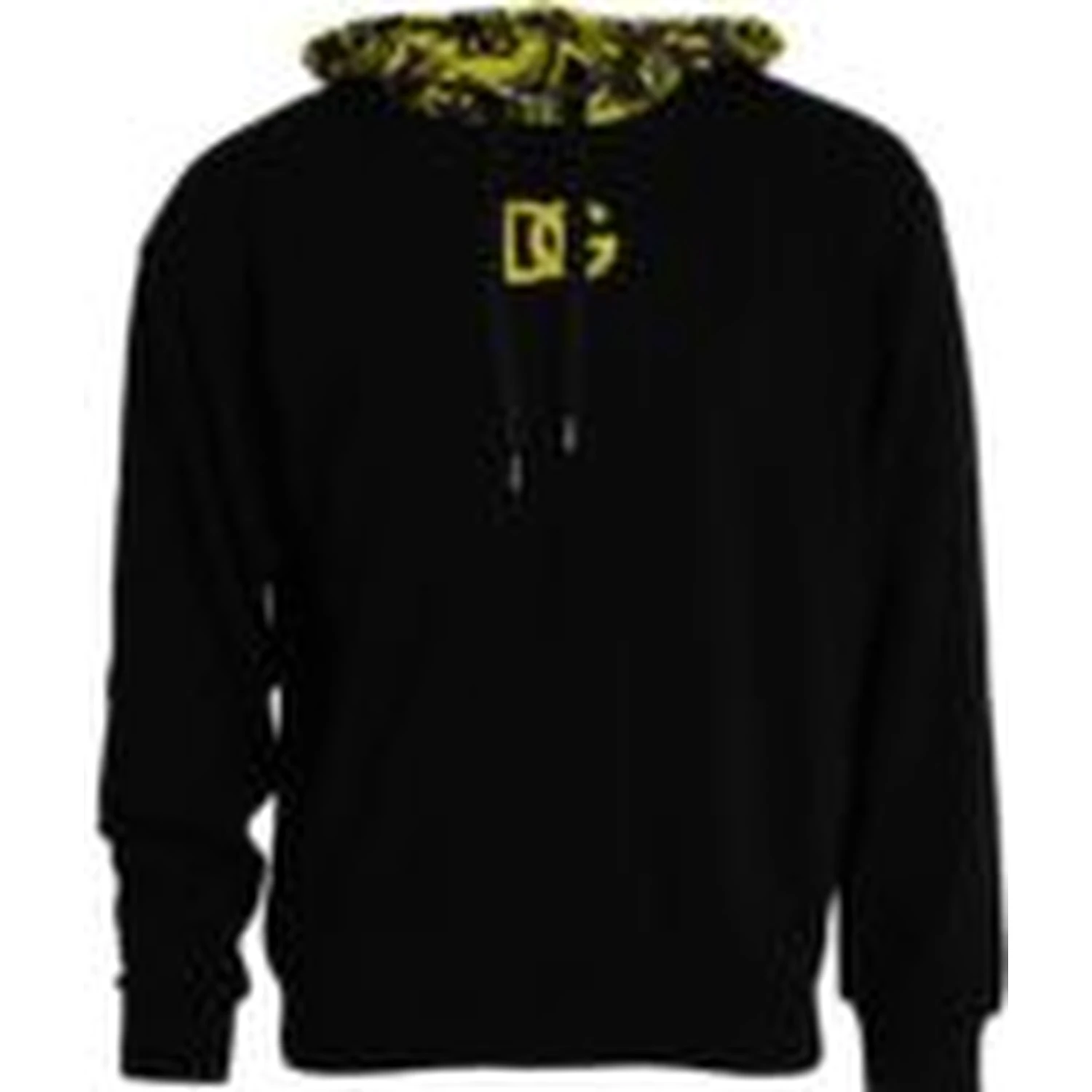 Black Logo Cotton Hooded Sweatshirt Sweater
