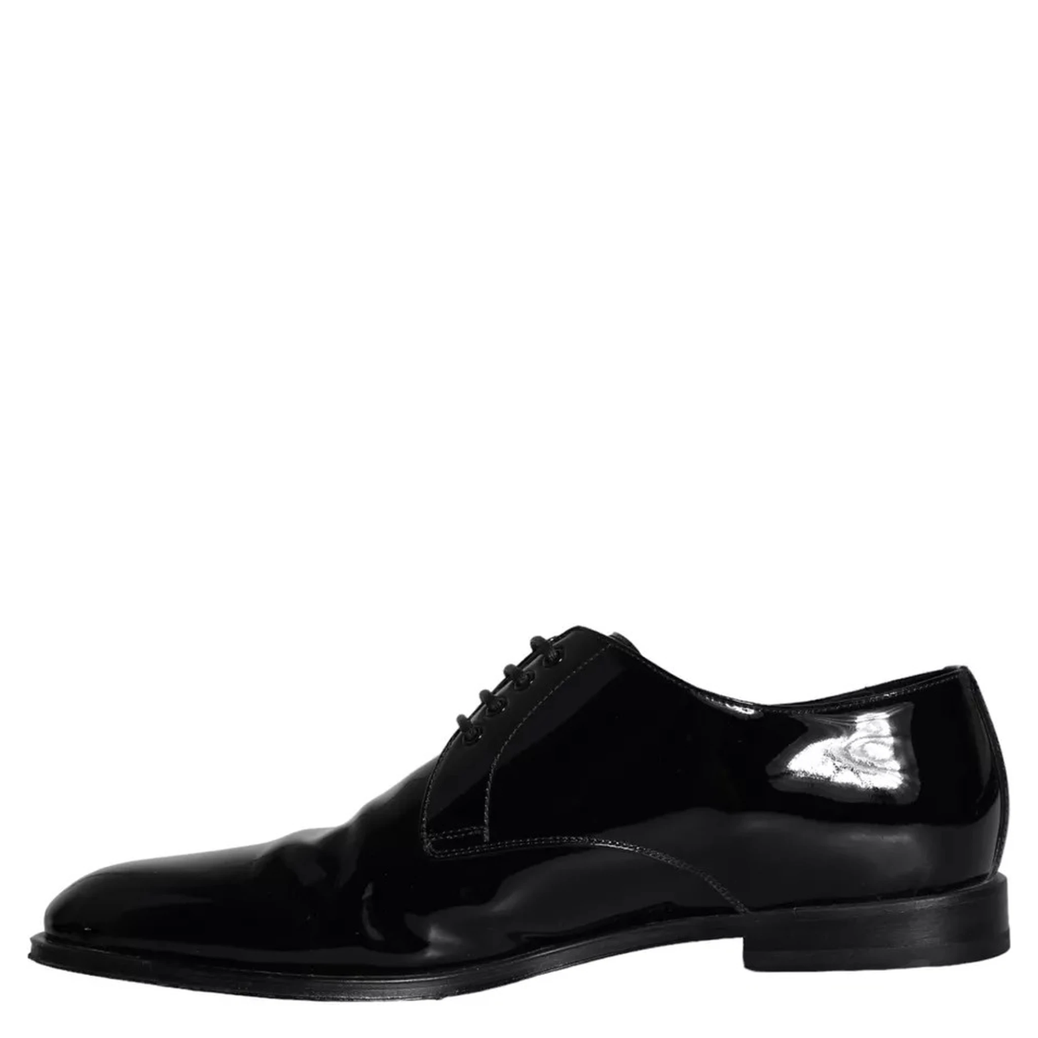 Black Calfskin Leather Derby Men Dress Shoes