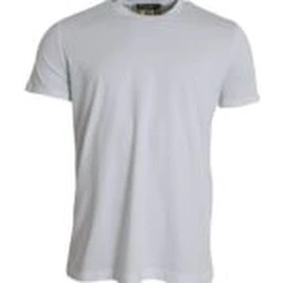 White Cotton Roundneck Short Sleeve T-shirt