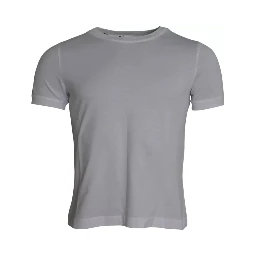 White Cotton Round Neck Short Sleeve T-shirt