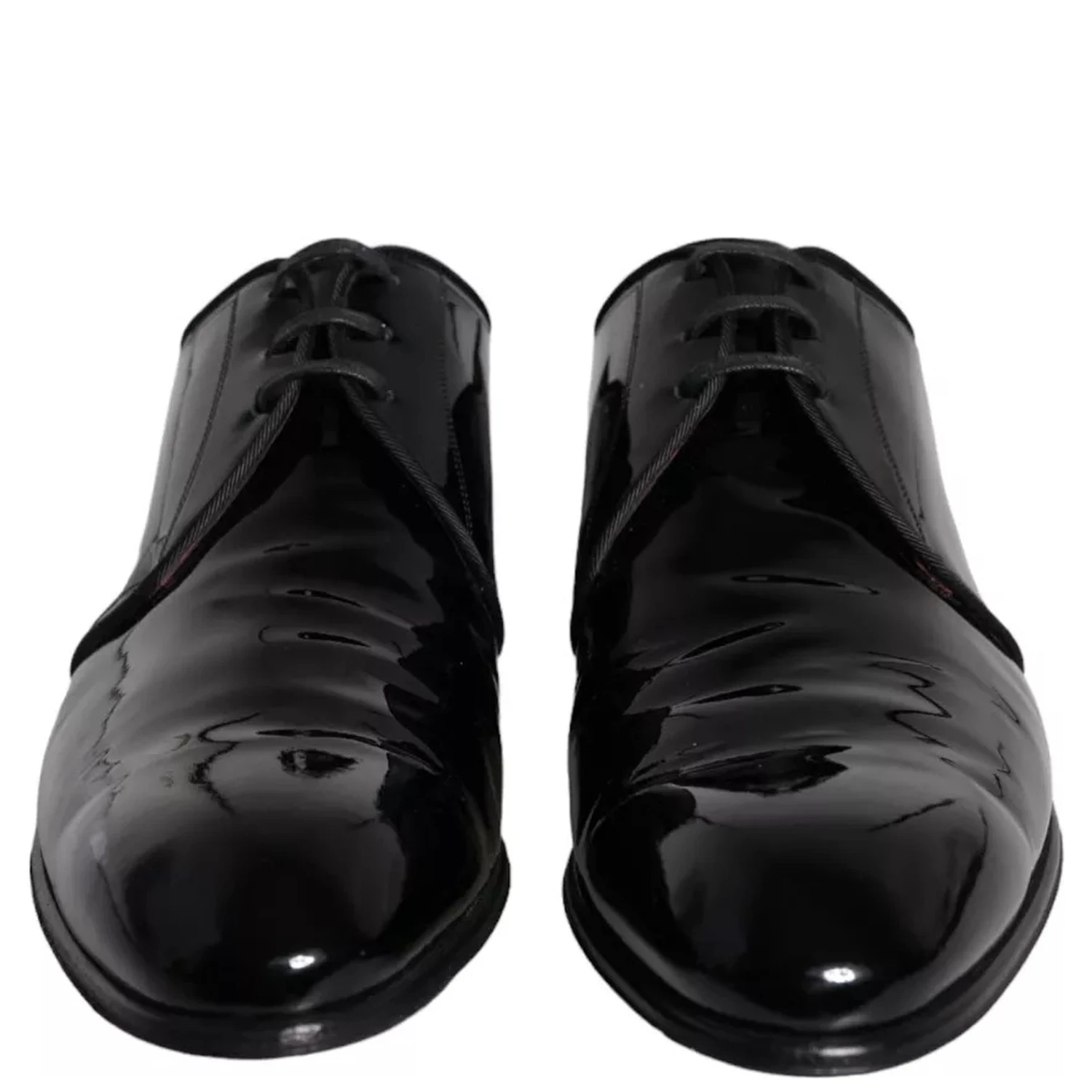 Black Patent Leather Derby Men Dress Shoes