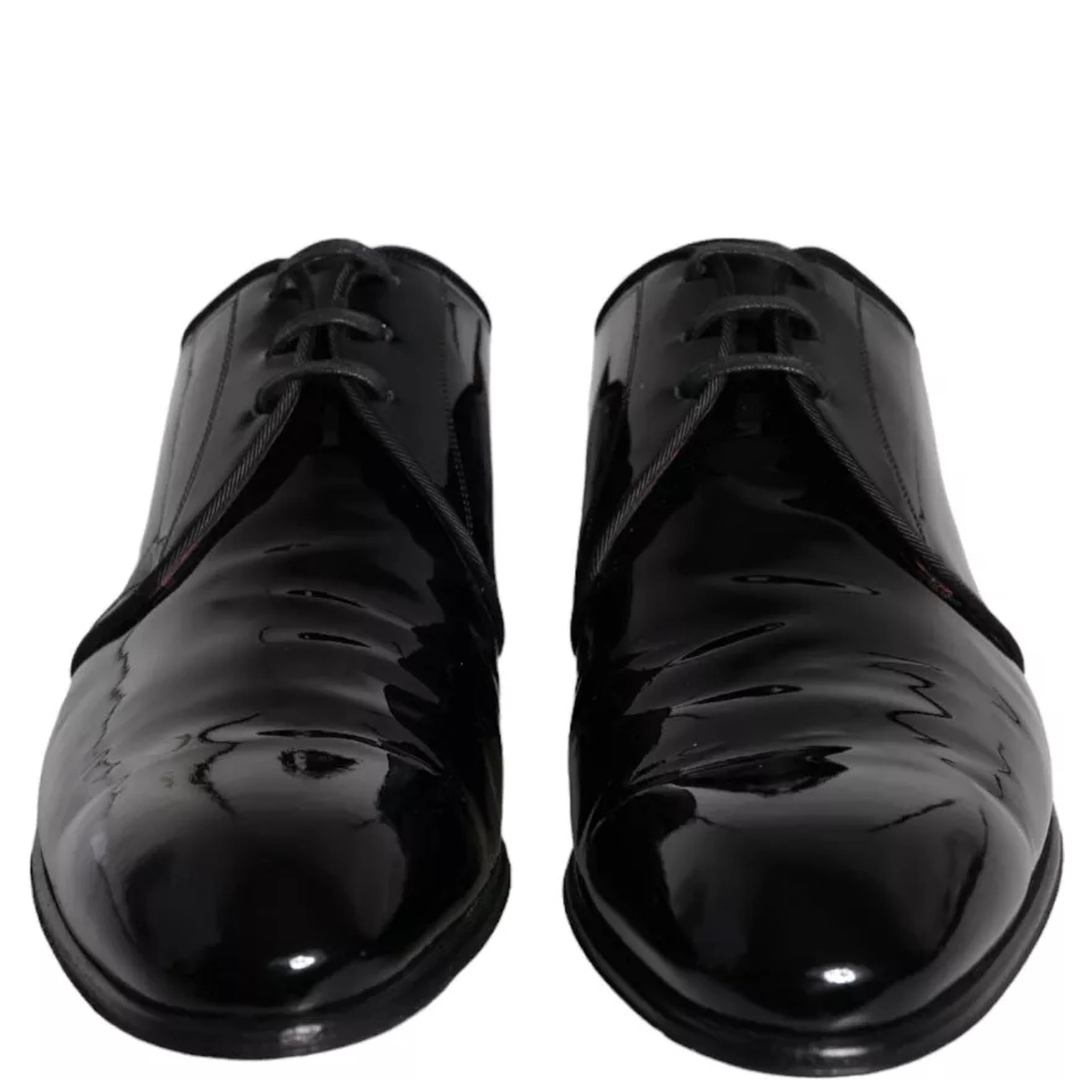 Black Patent Leather Derby Men Dress Shoes