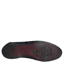 Black Woven Raffia Slip On Loafers Men Shoes