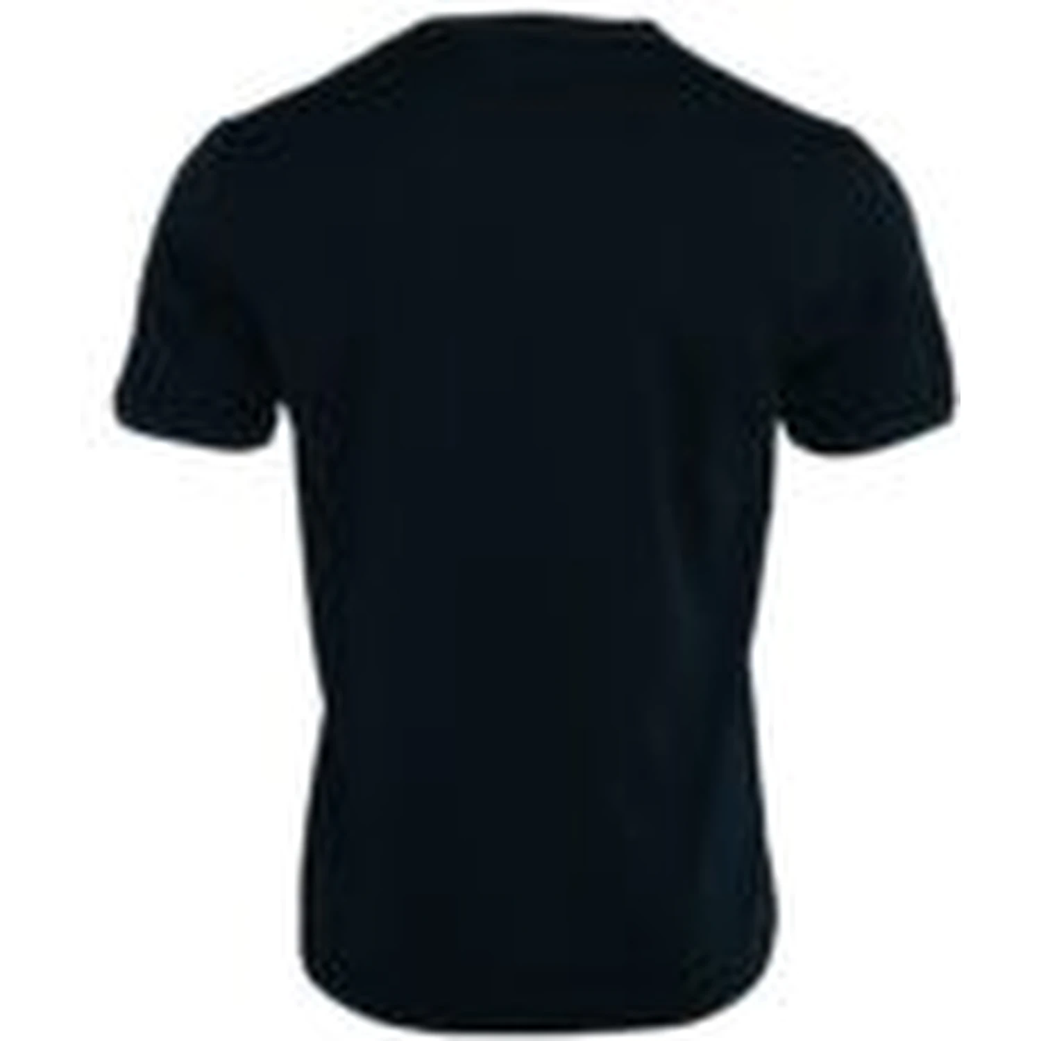 Dark Blue Cotton Round Neck Short Sleeves T-shirt