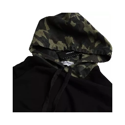 Black Camouflage Hooded Sweatshirt Sweater
