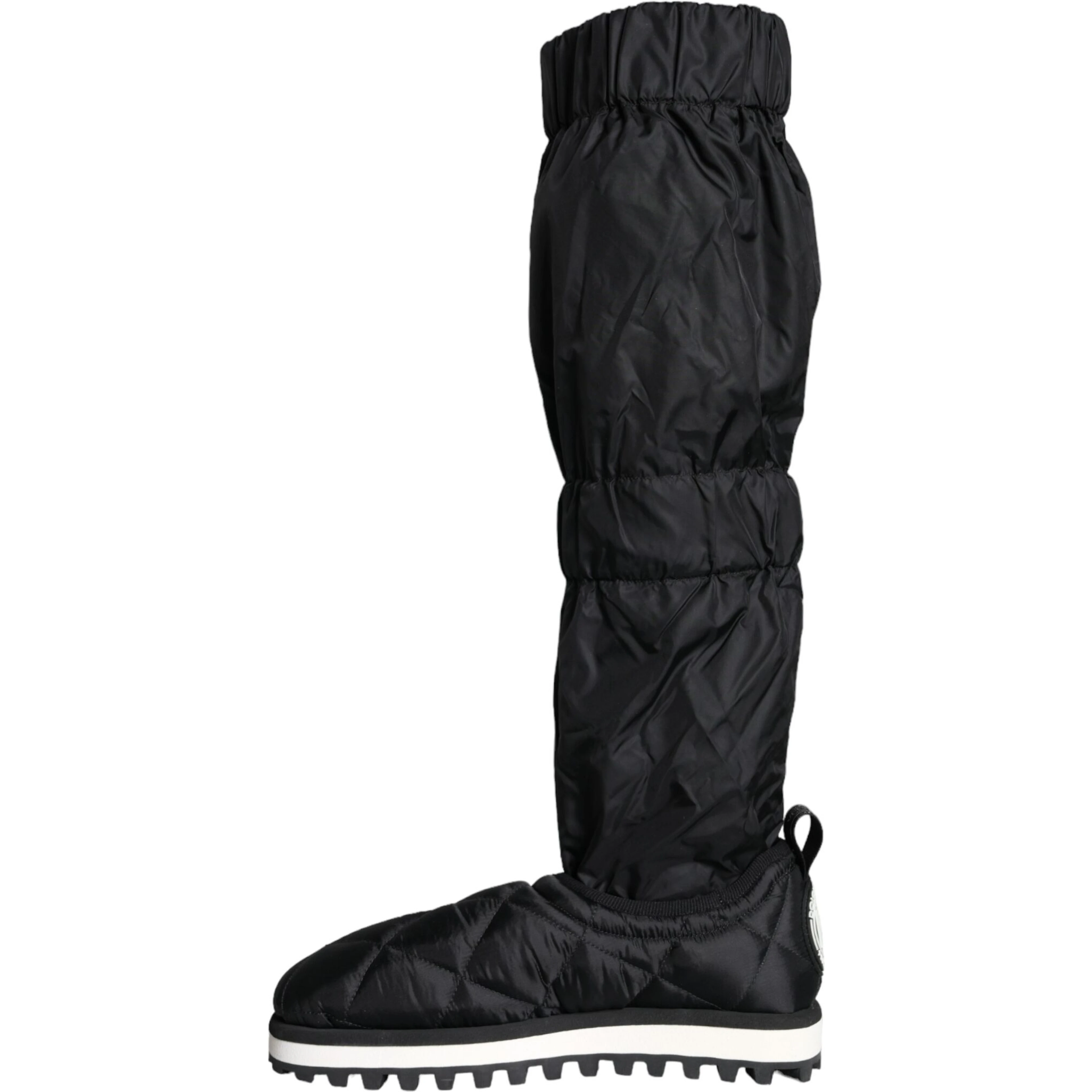 Black Quilted High Top Boots Sneakers Shoes