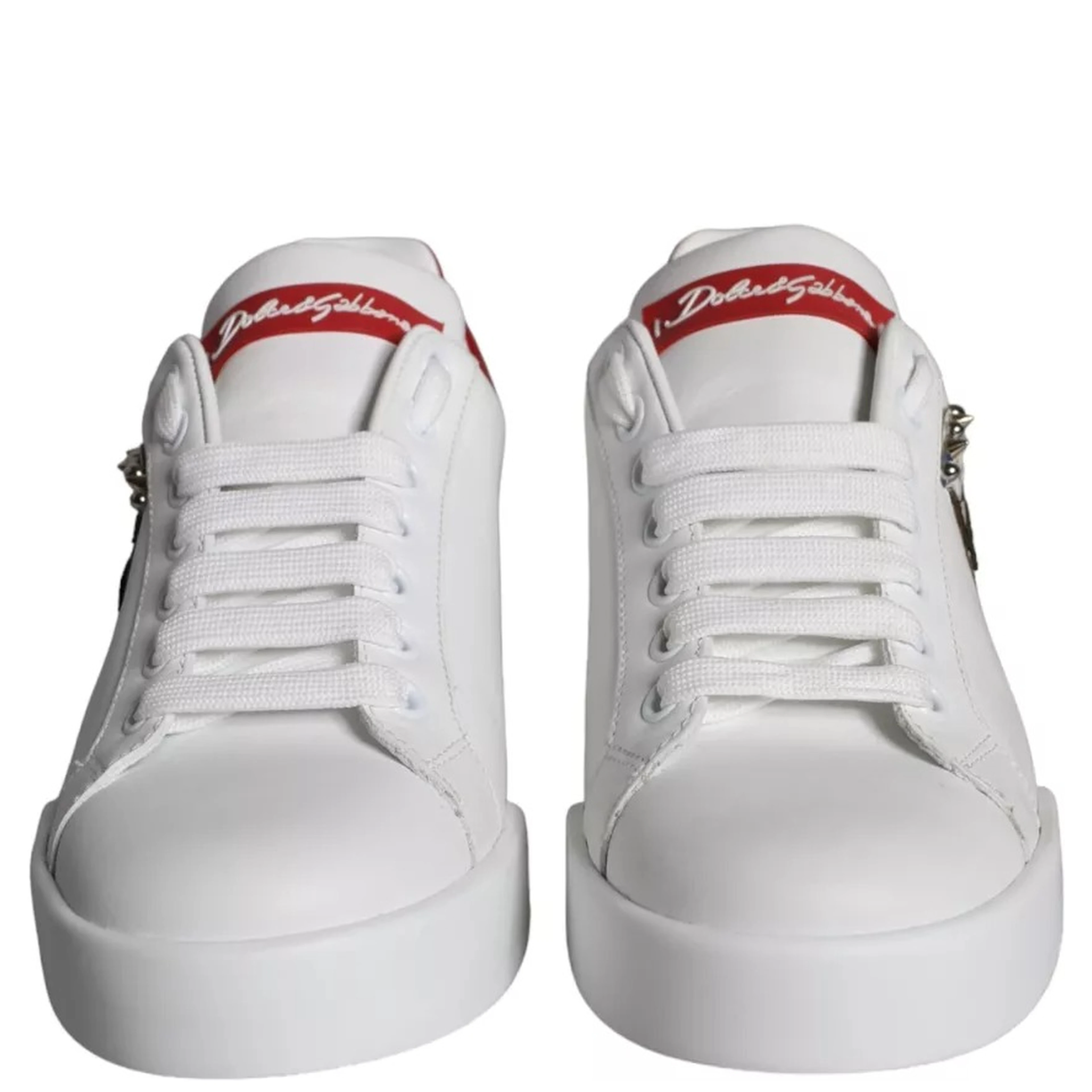 White Patch Calfskin Nappa Portofino Sneakers Shoes