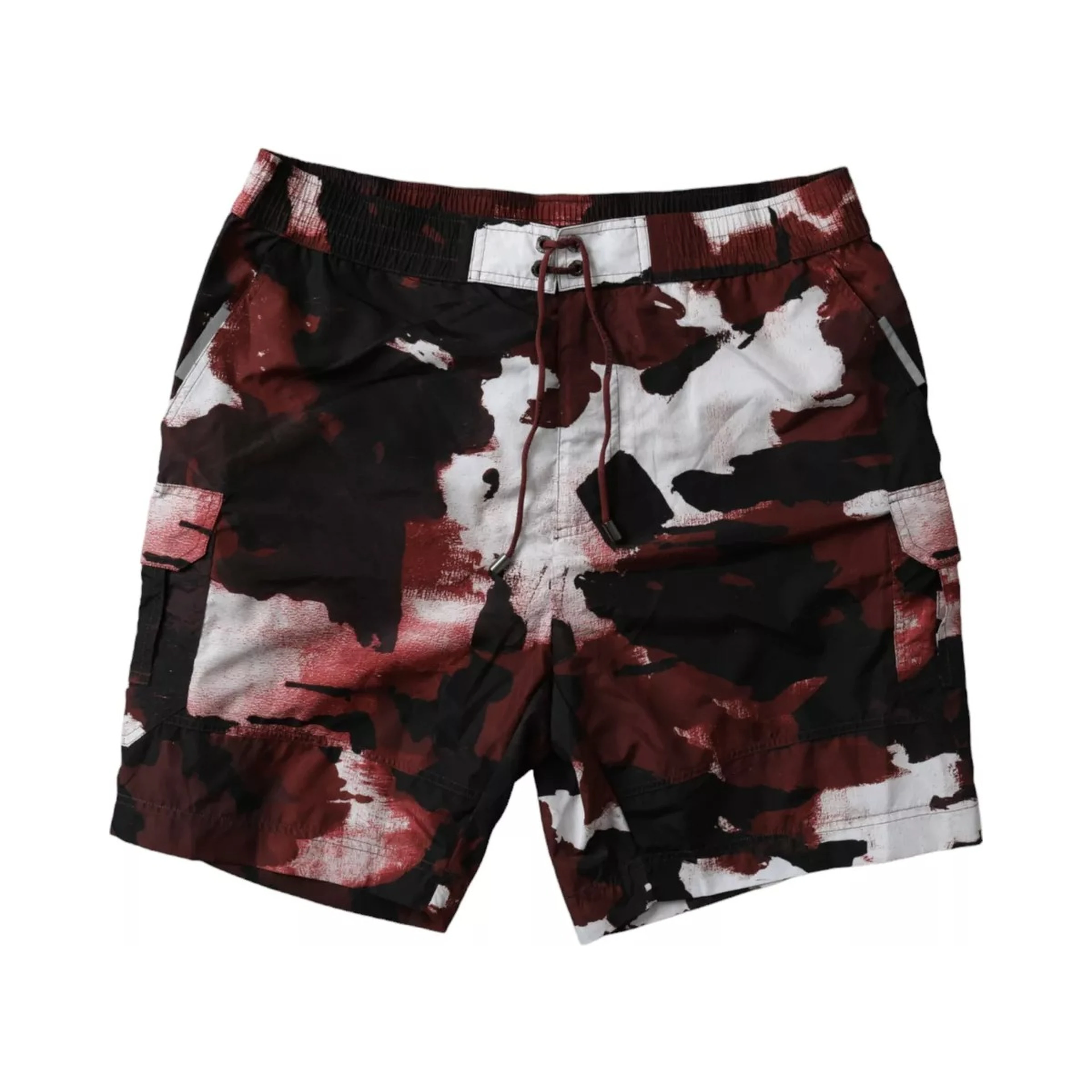 Multicolor Camouflage DG Logo Beachwear Shorts Swimwear